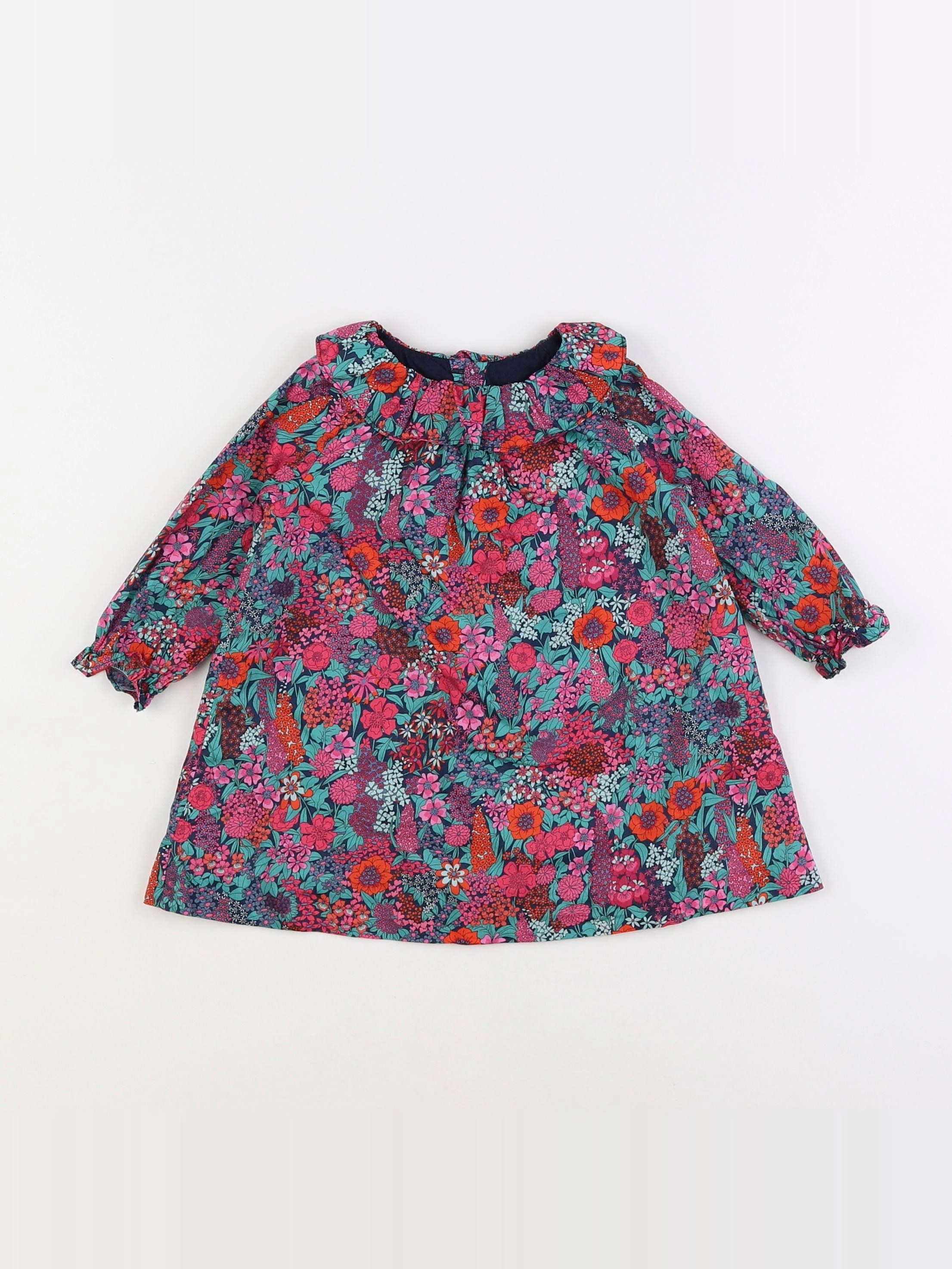 Jacadi - robe liberty bleu - 12 mois
