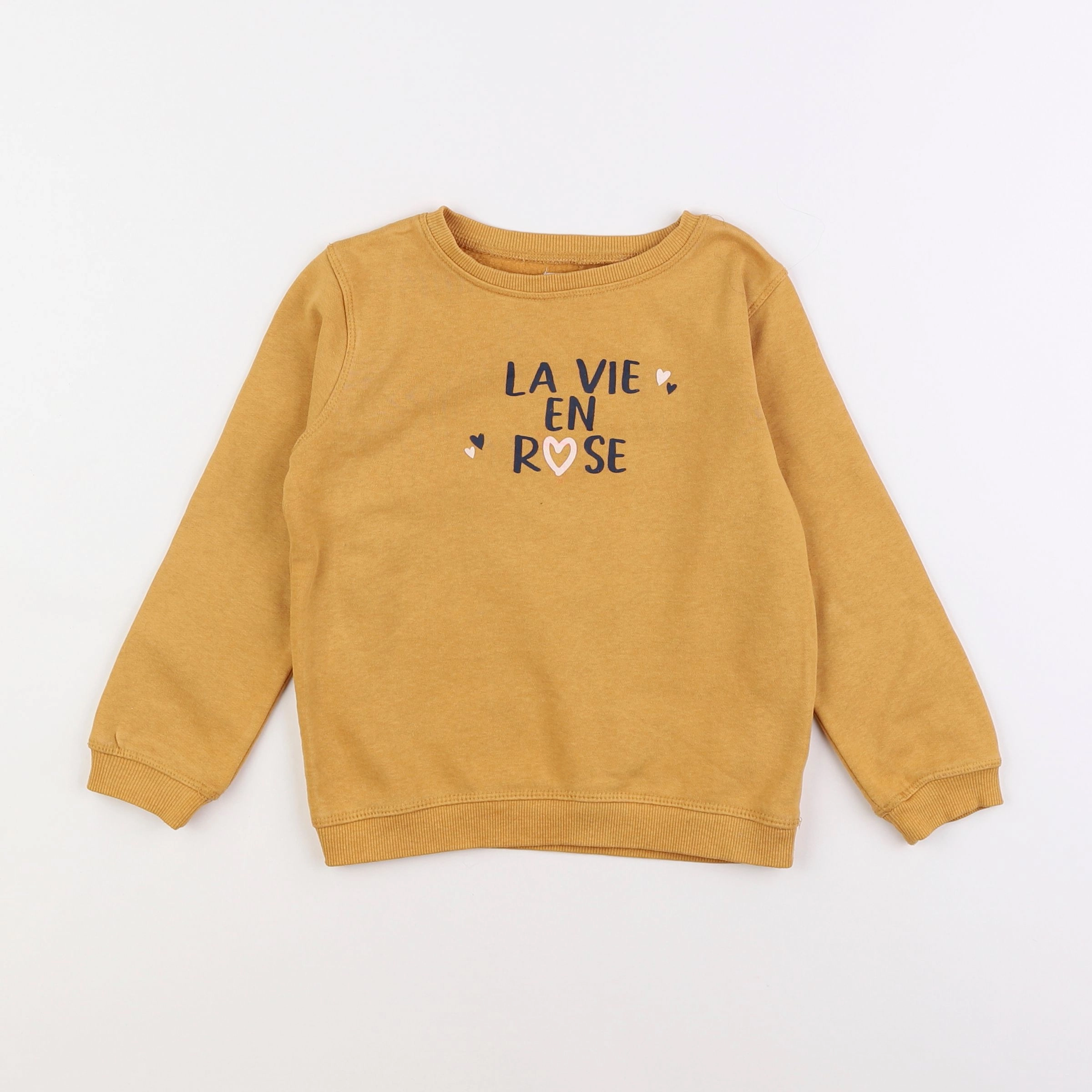 Vertbaudet - sweat jaune - 4 ans