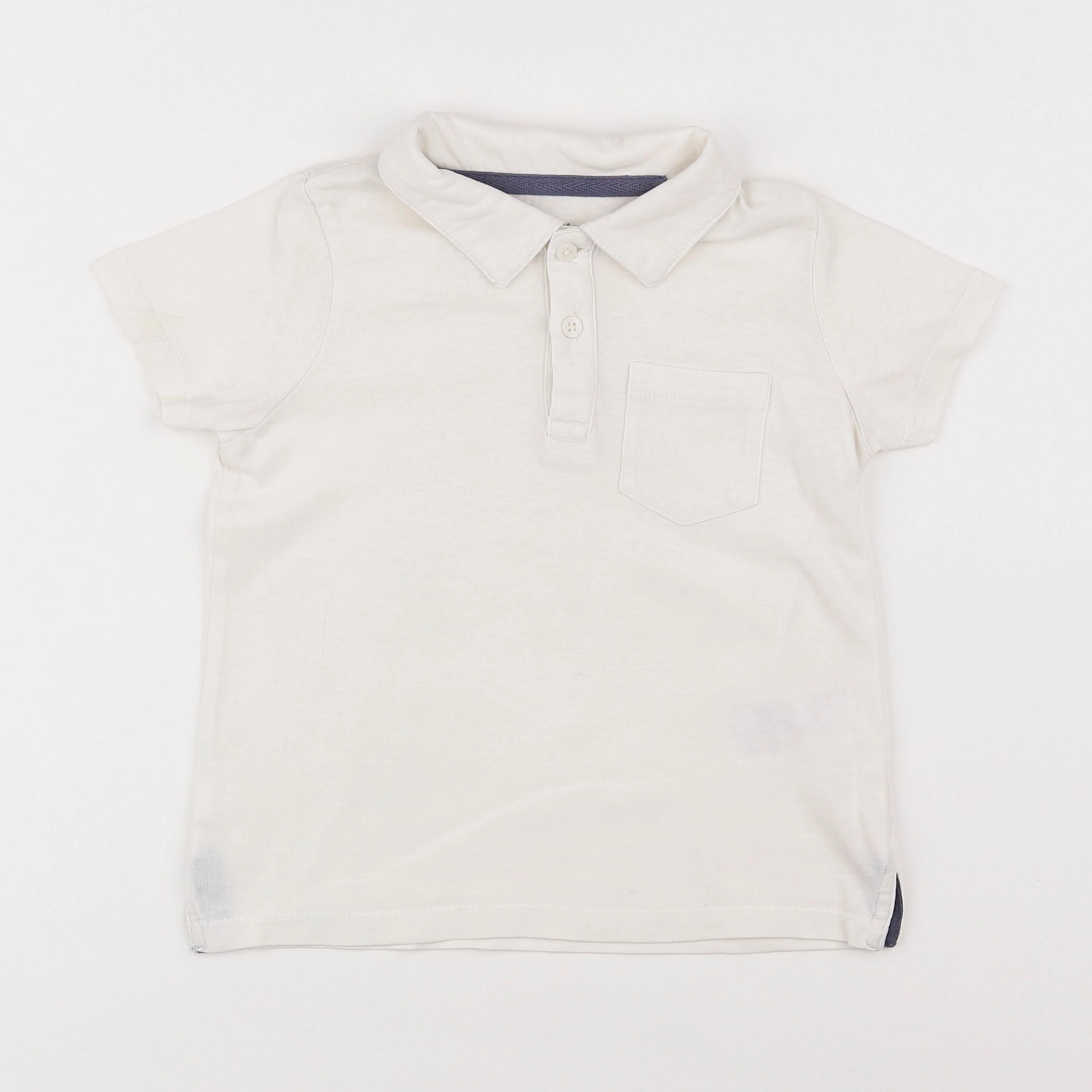 Vertbaudet - polo blanc - 3 ans