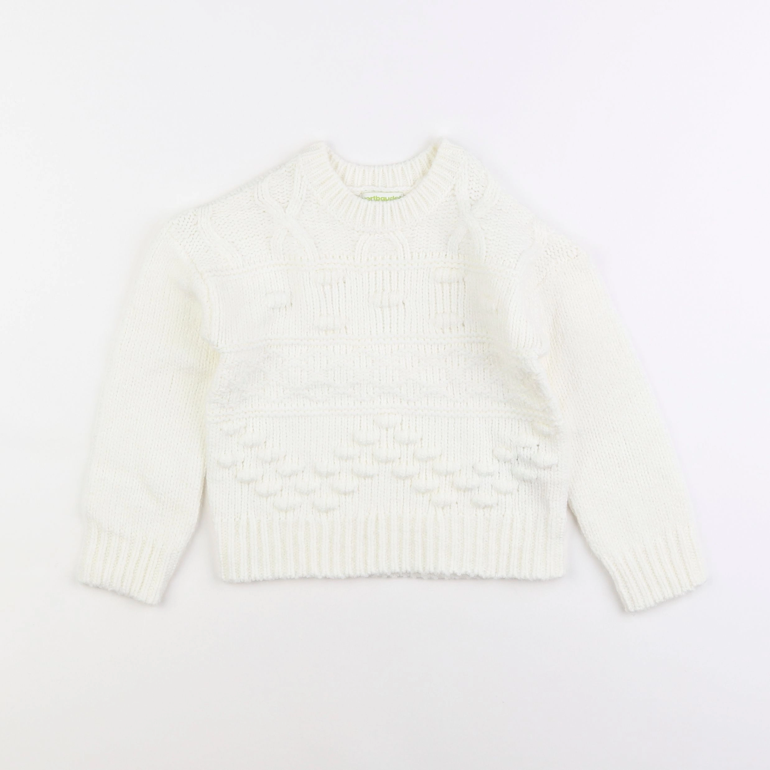 Vertbaudet - pull blanc - 5 ans