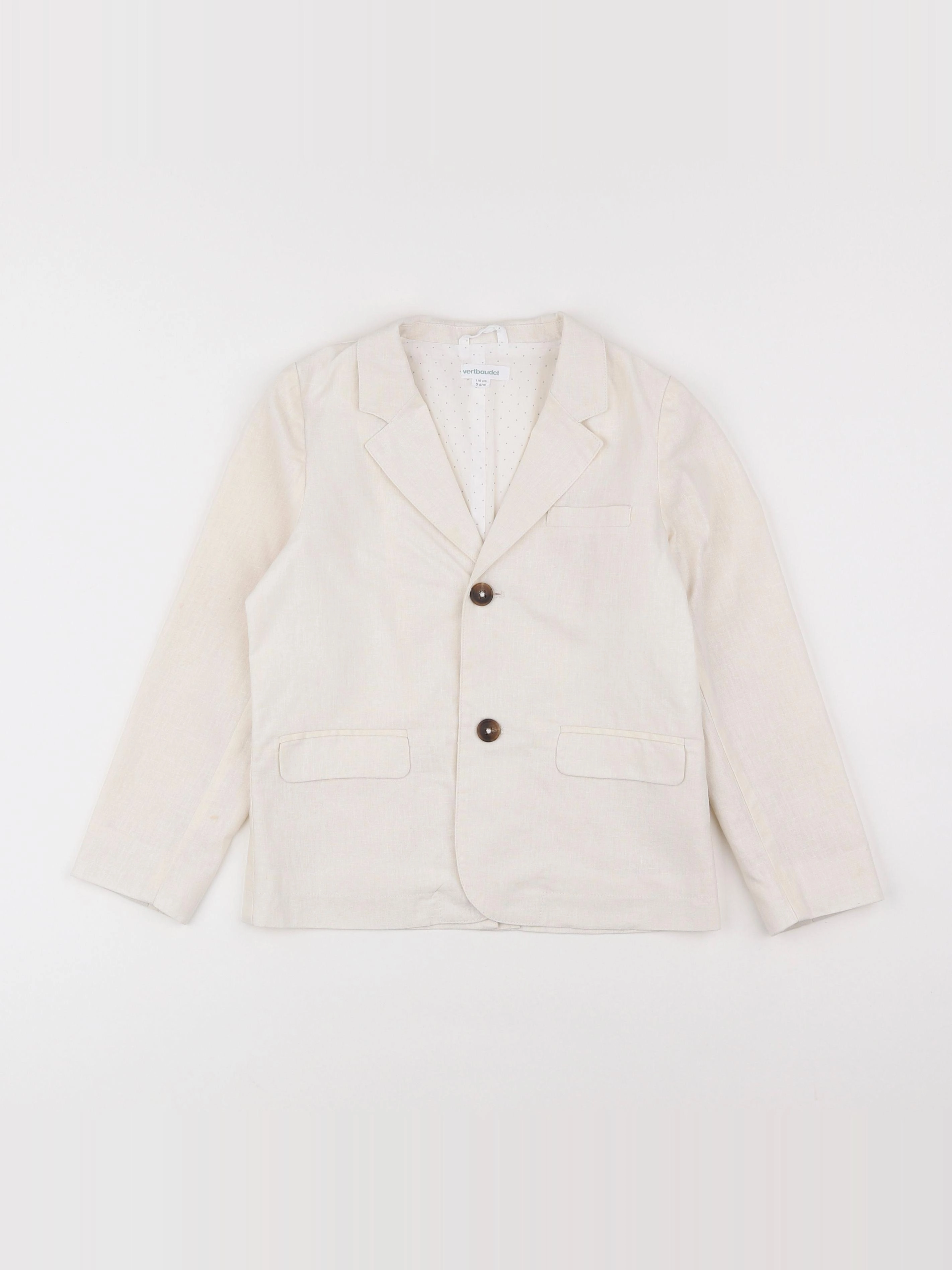 Vertbaudet - veste beige - 6 ans