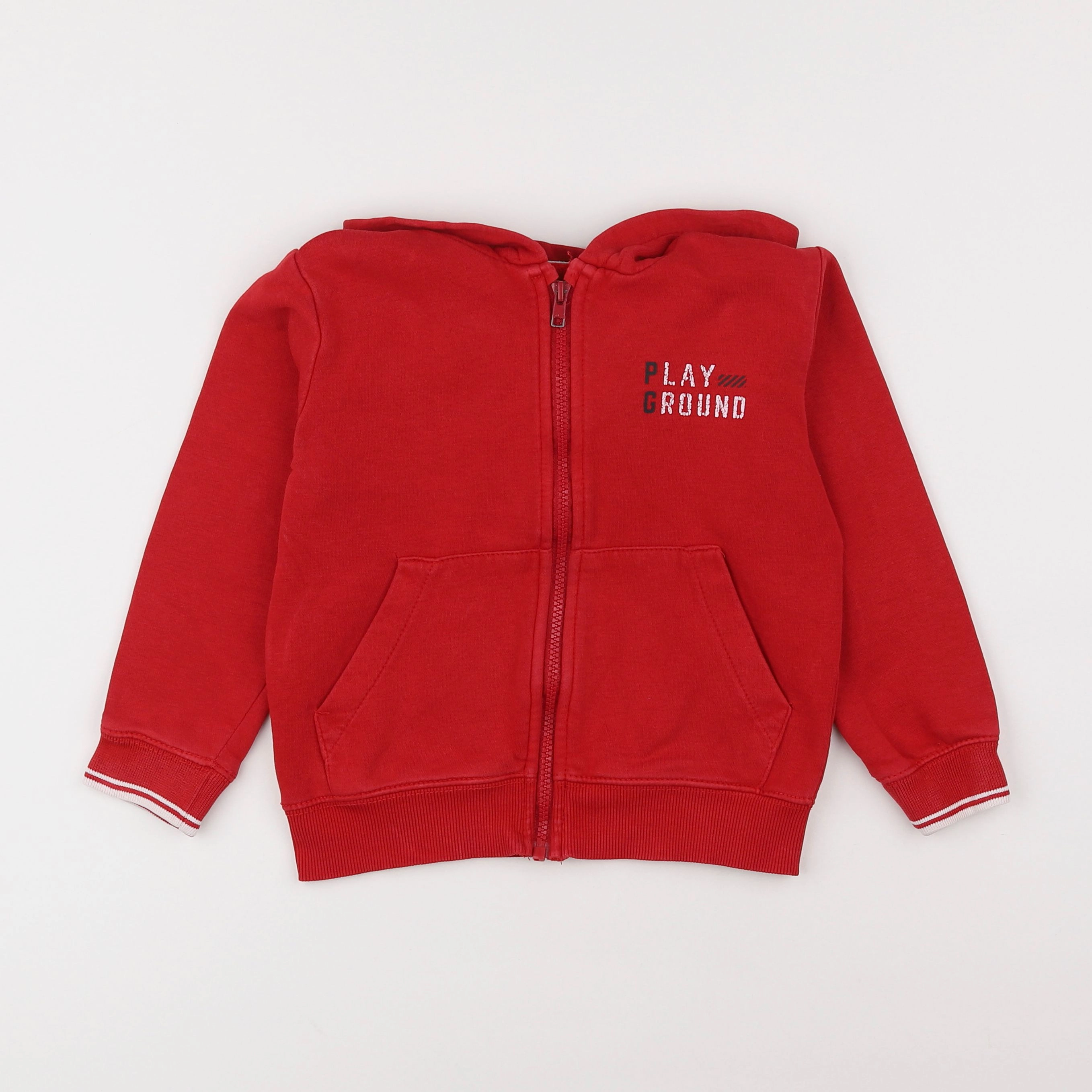 Vertbaudet - sweat rouge - 6 ans