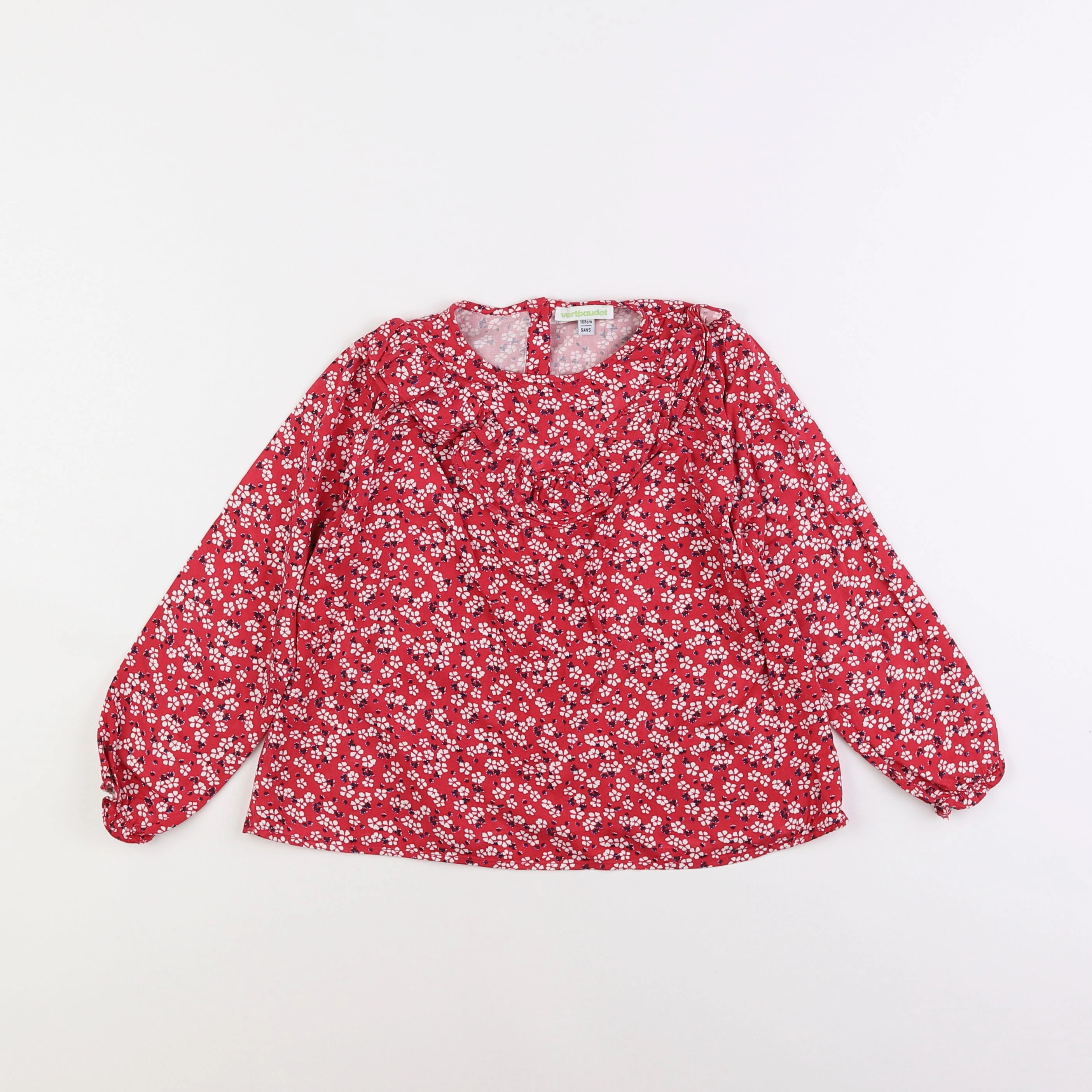 Vertbaudet - blouse rouge - 5 ans