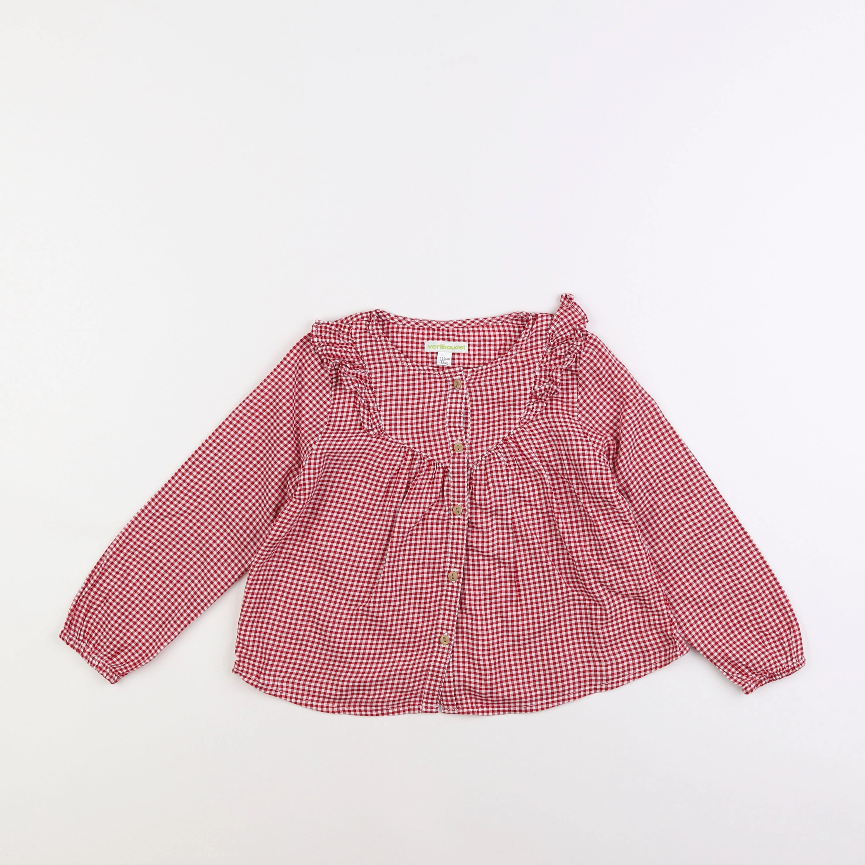 Vertbaudet - blouse rouge - 5 ans