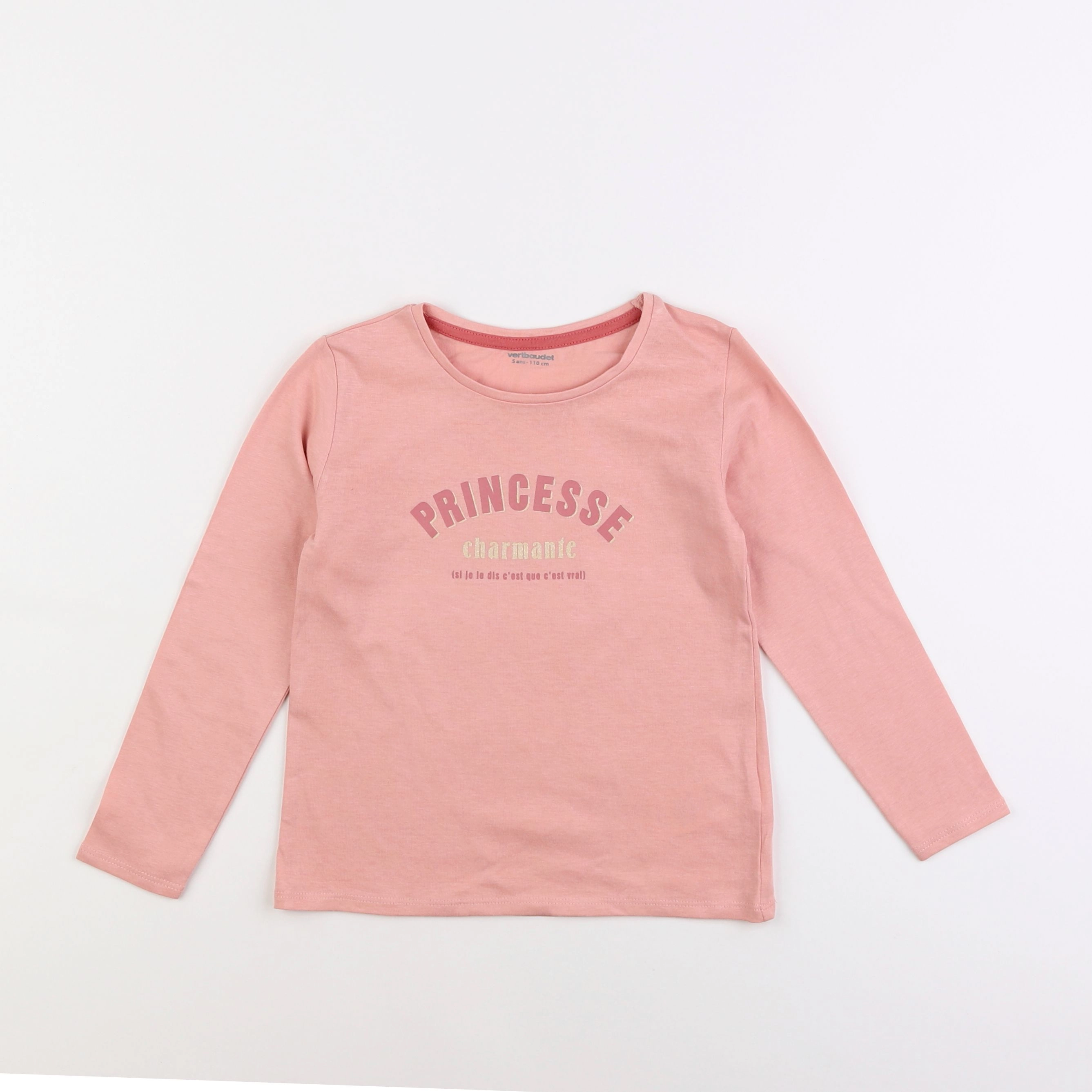 Vertbaudet - tee-shirt rose - 5 ans