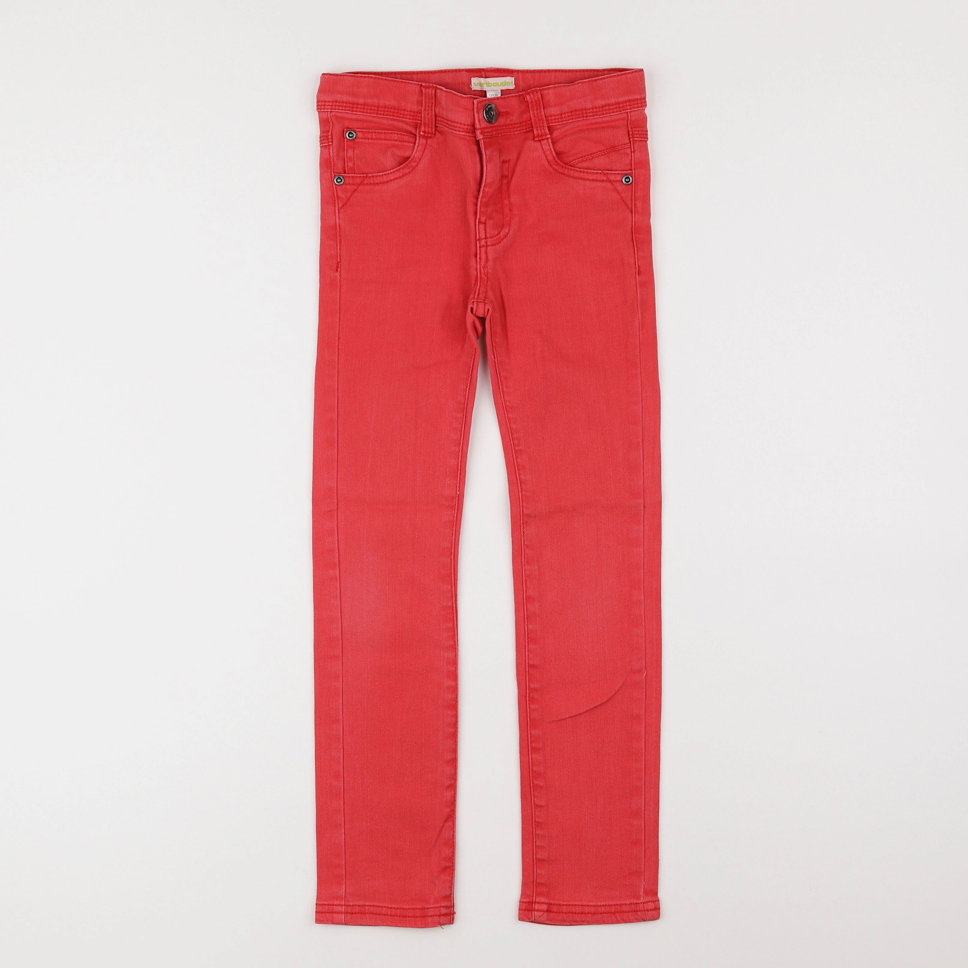 Vertbaudet - pantalon rouge - 7 ans