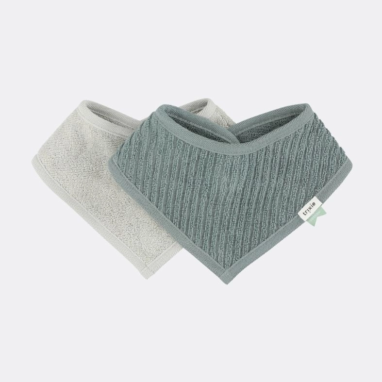 Trixie - Lot de 2 bavoirs bandana Hush Olive - 0/18mois