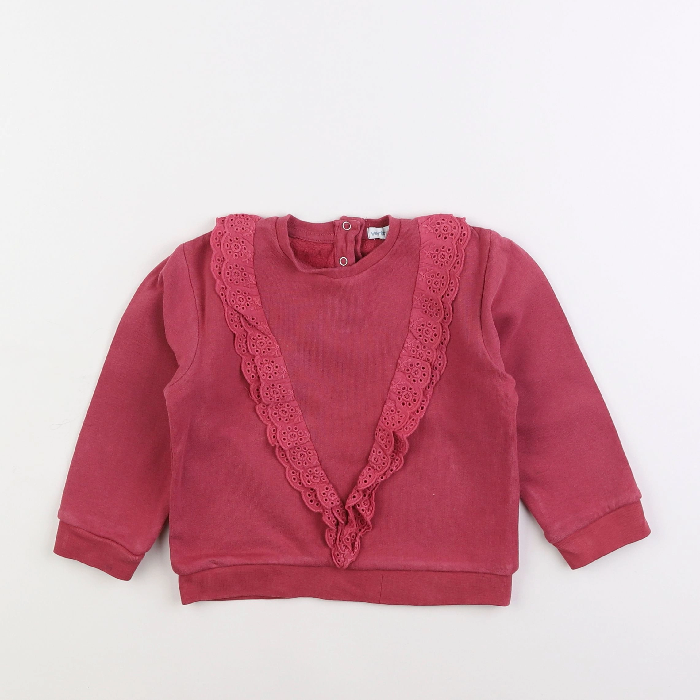 Vertbaudet - sweat rose - 3 ans