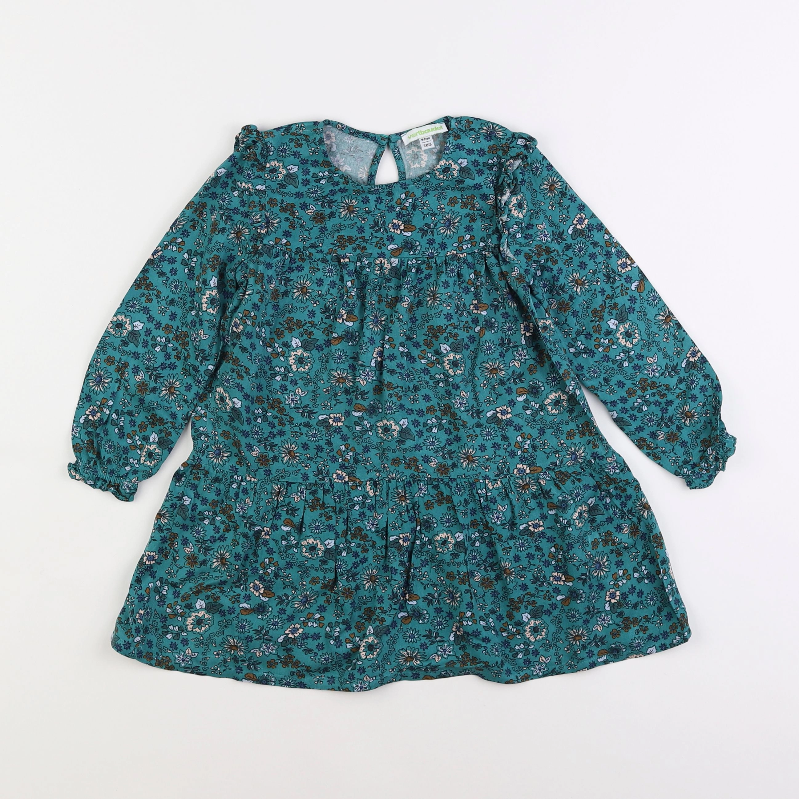 Vertbaudet - robe vert - 3 ans