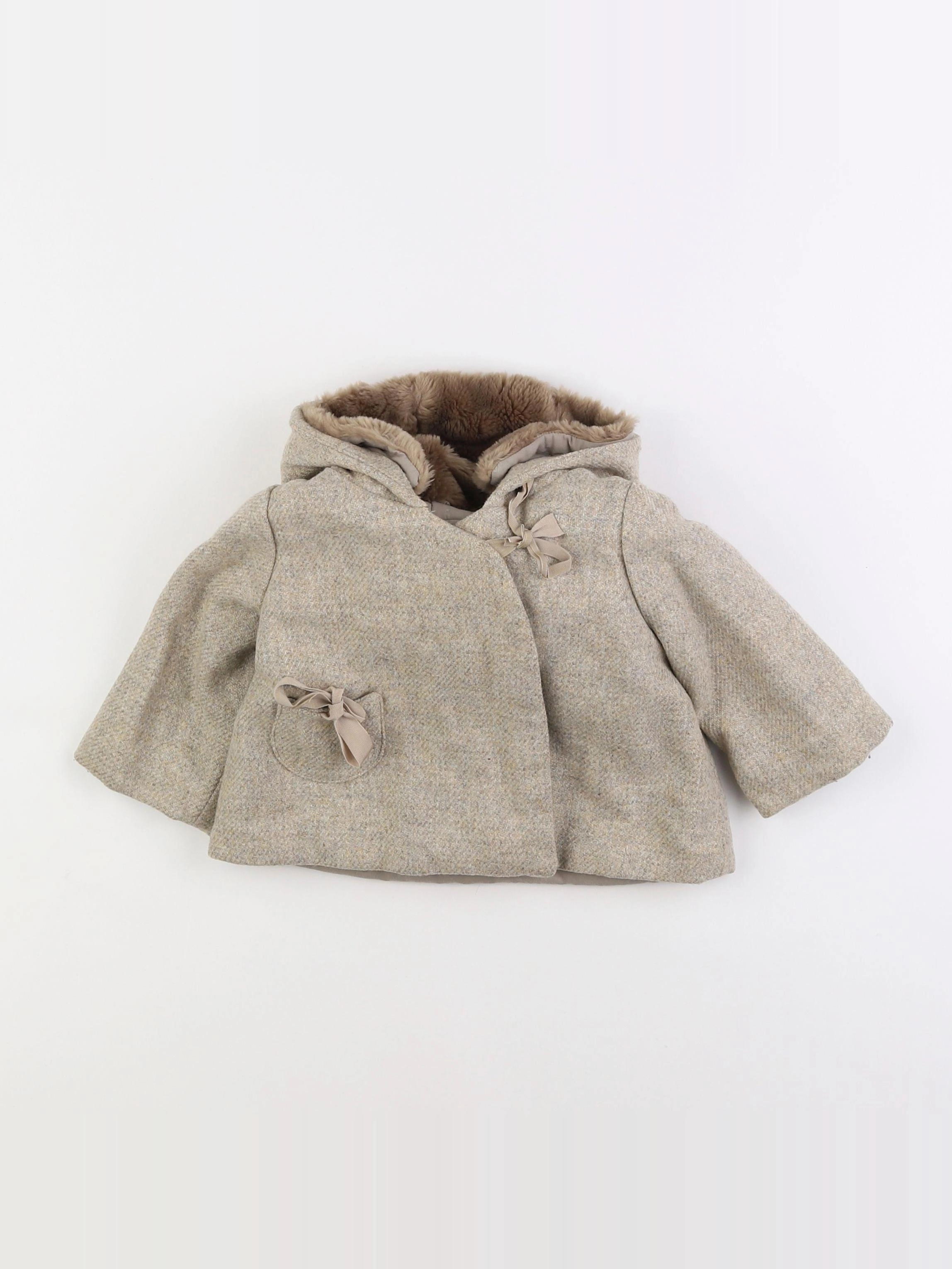 Bonpoint - manteau beige - 12 mois