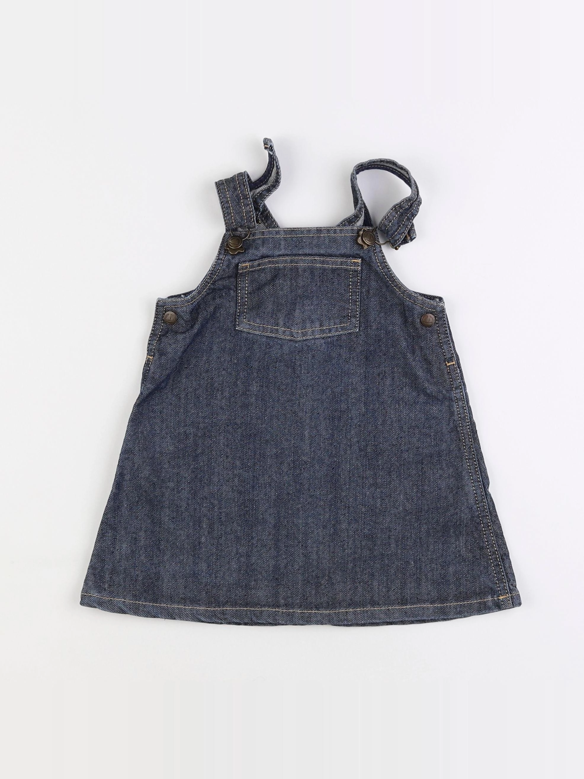 Petit Bateau - robe bleu - 12 mois