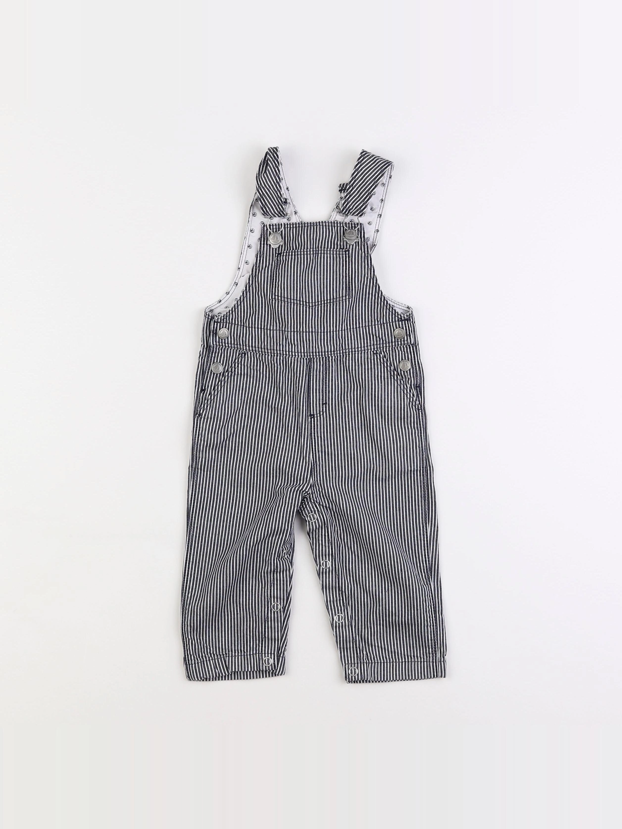 Petit Bateau - salopette bleu - 6 mois