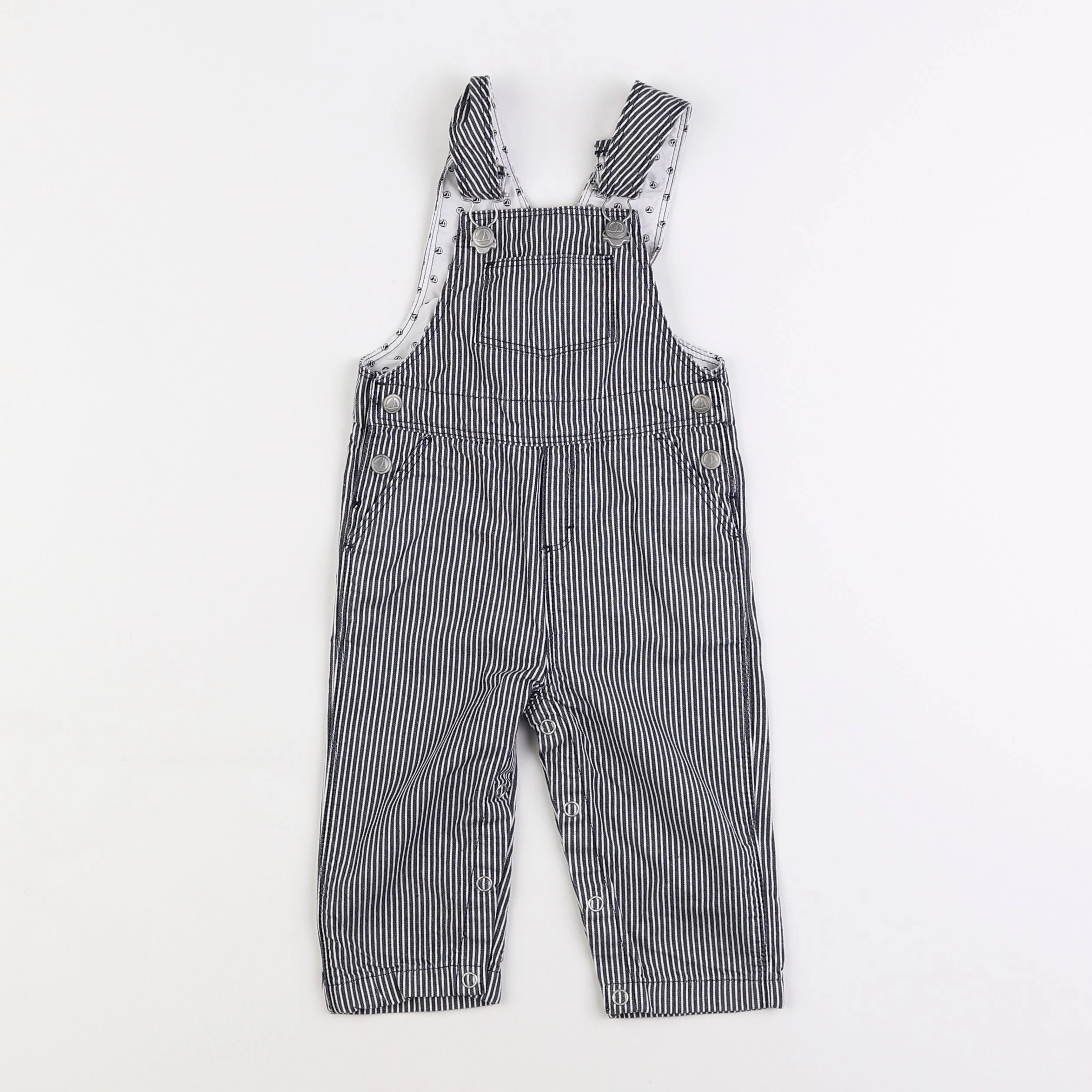 Petit Bateau - salopette bleu - 6 mois
