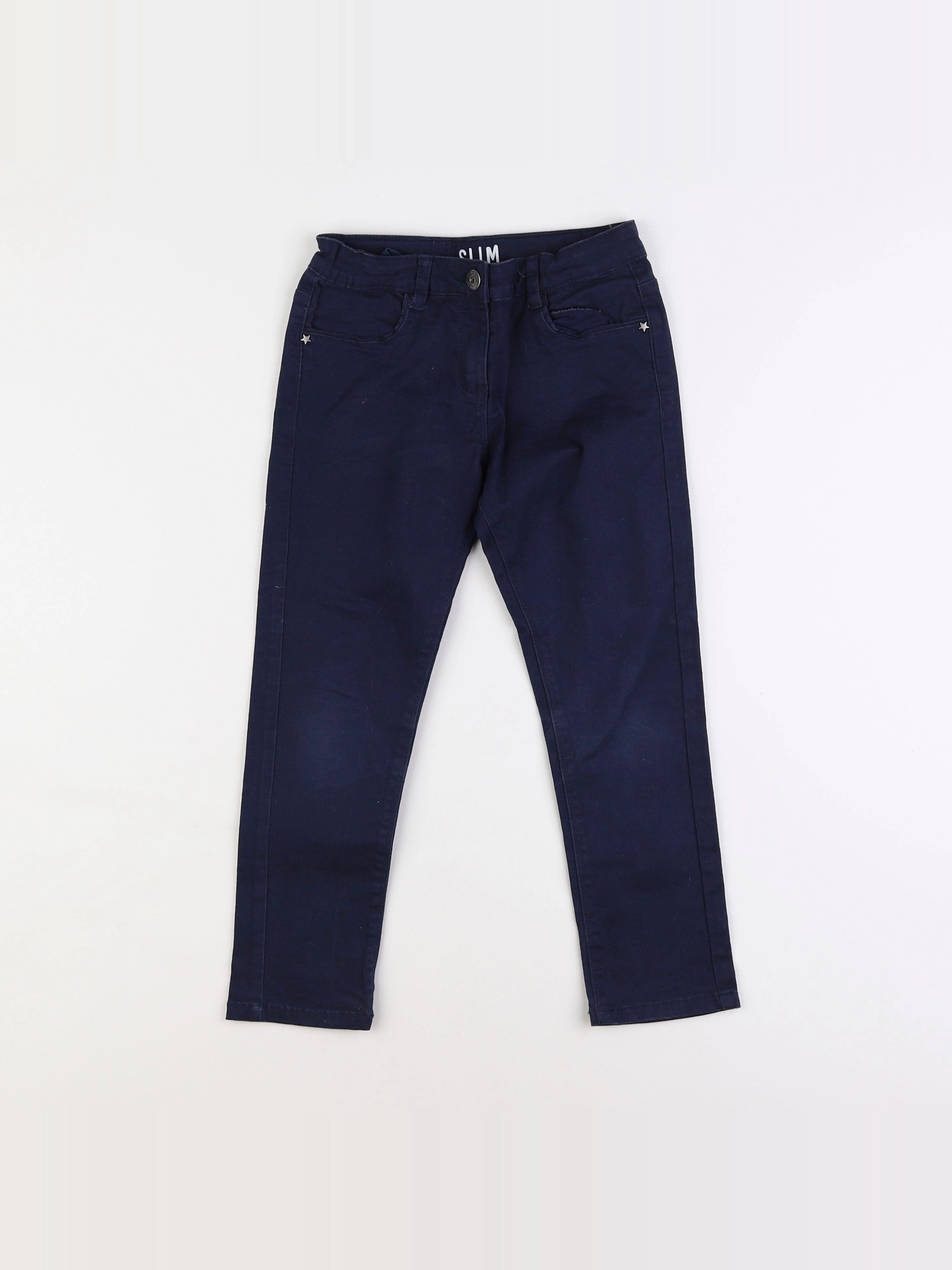 Vertbaudet - pantalon bleu - 7 ans
