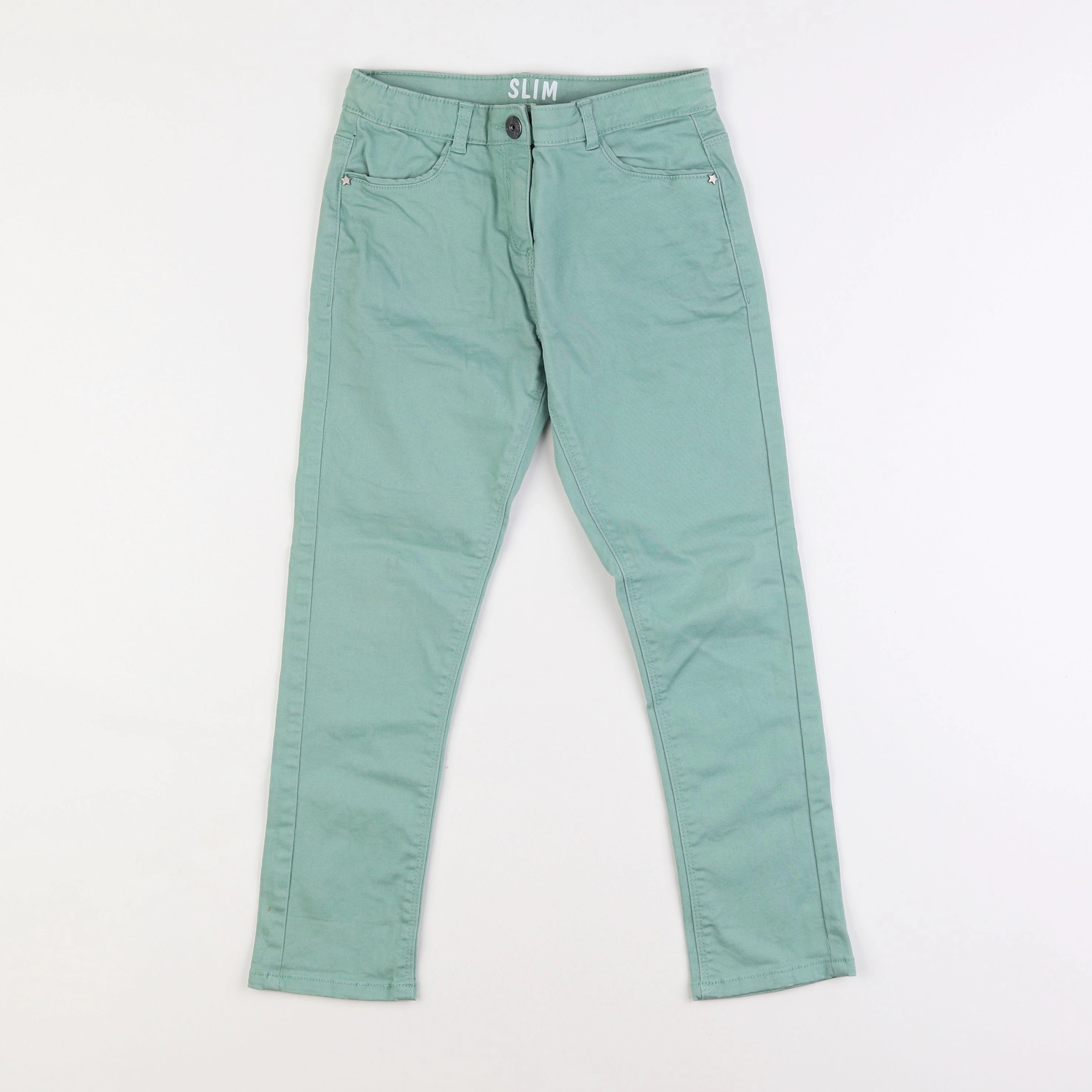 Vertbaudet - pantalon vert - 7 ans