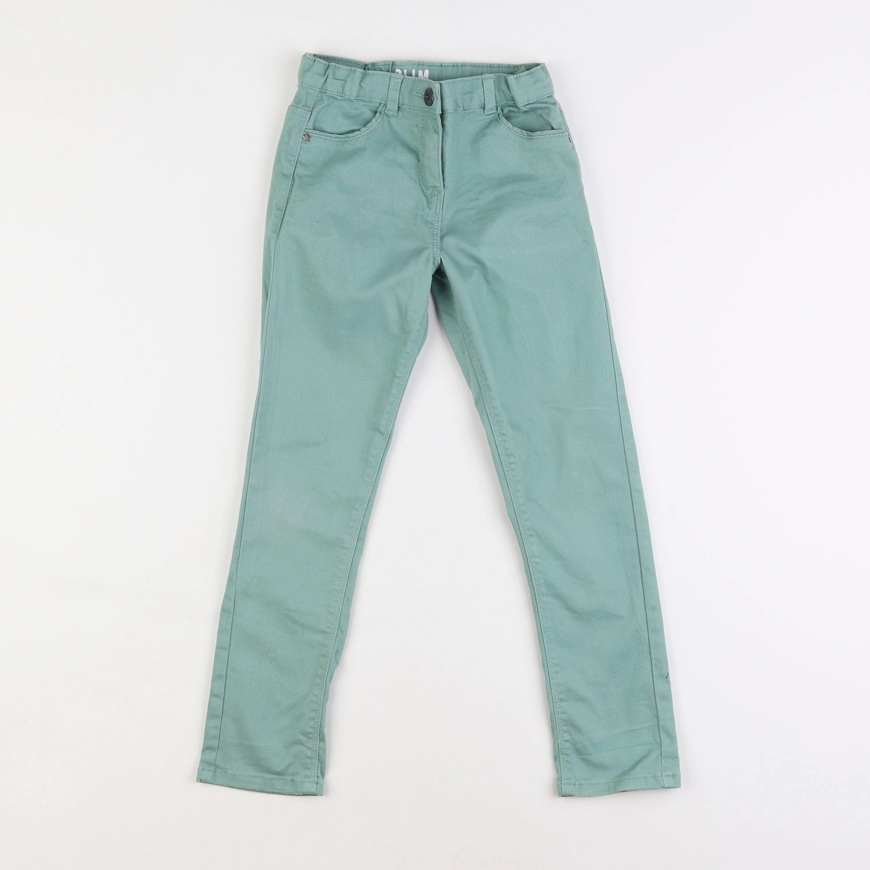 Vertbaudet - pantalon vert - 7 ans