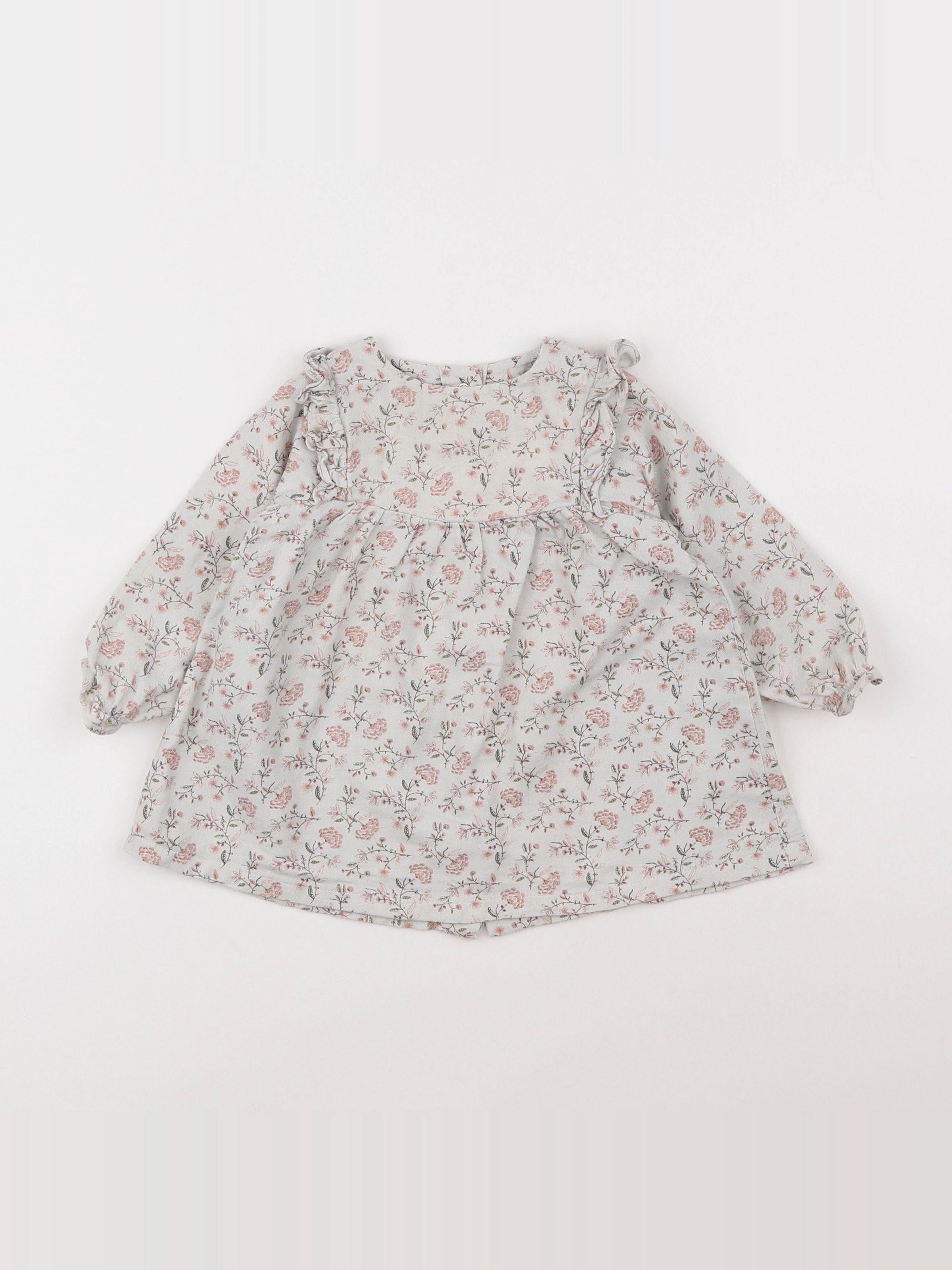 Vertbaudet - robe multicolore - 9 mois