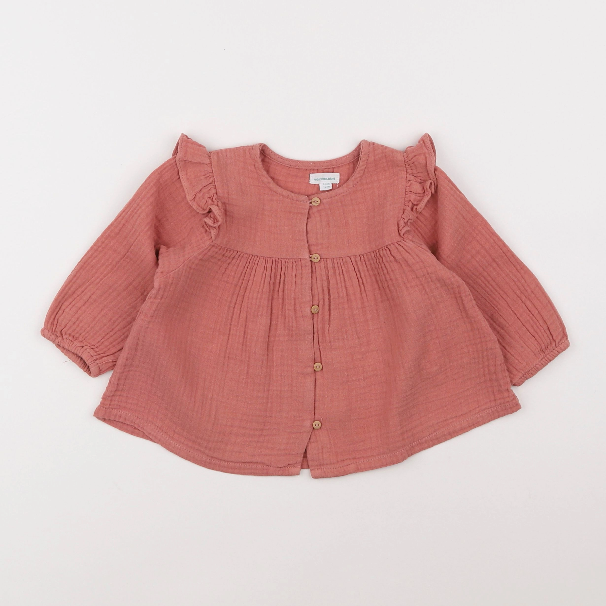 Vertbaudet - blouse rose - 12 mois