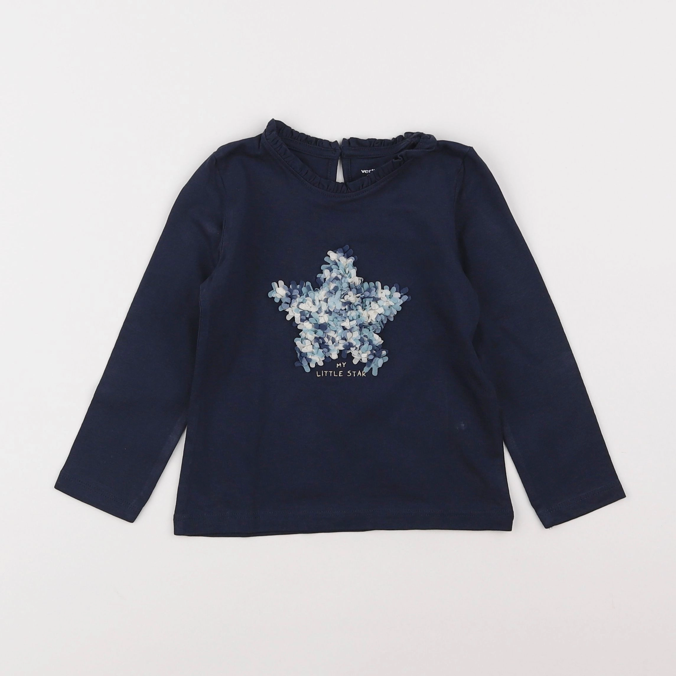 Vertbaudet - tee-shirt bleu - 2 ans