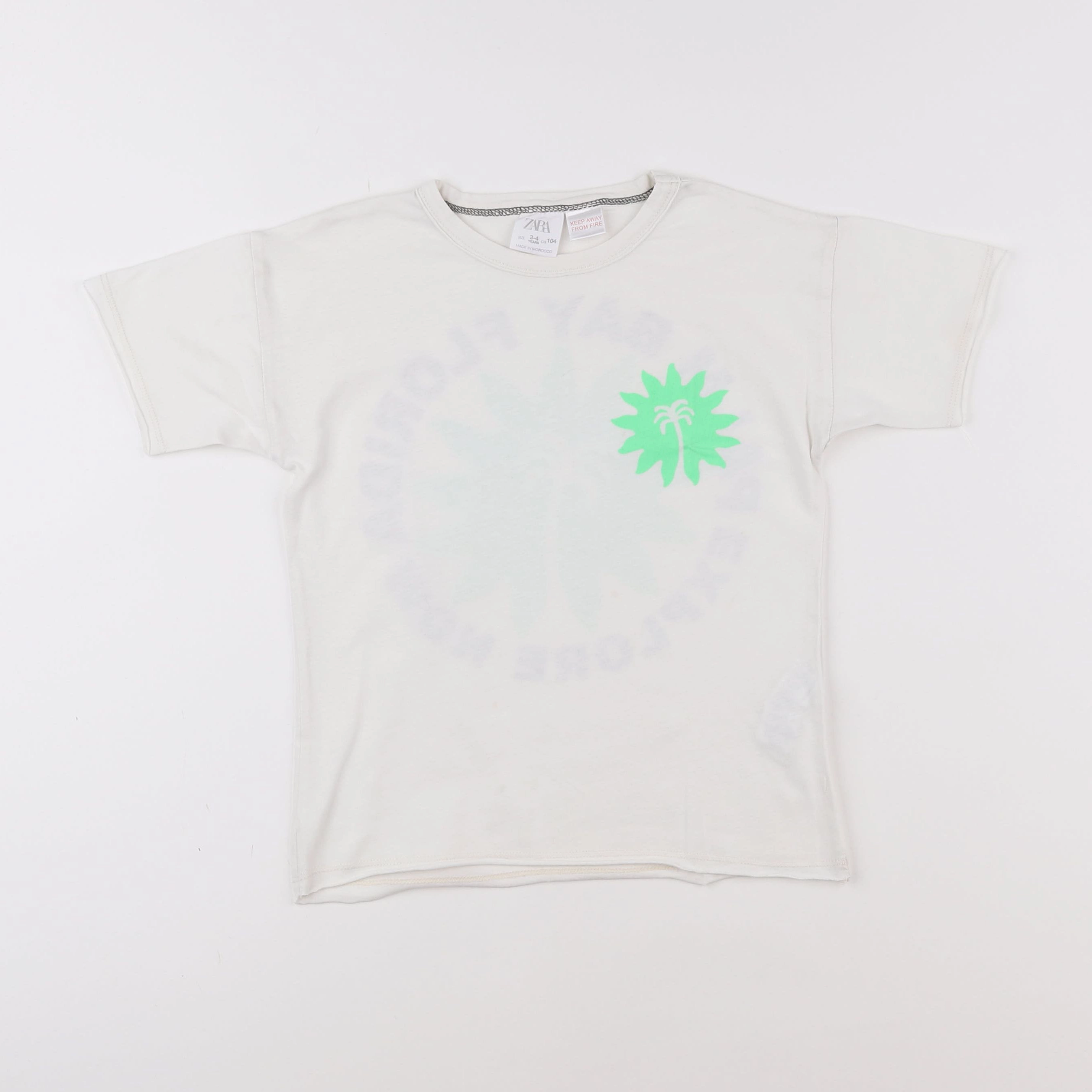 Zara - tee-shirt blanc - 3/4 ans