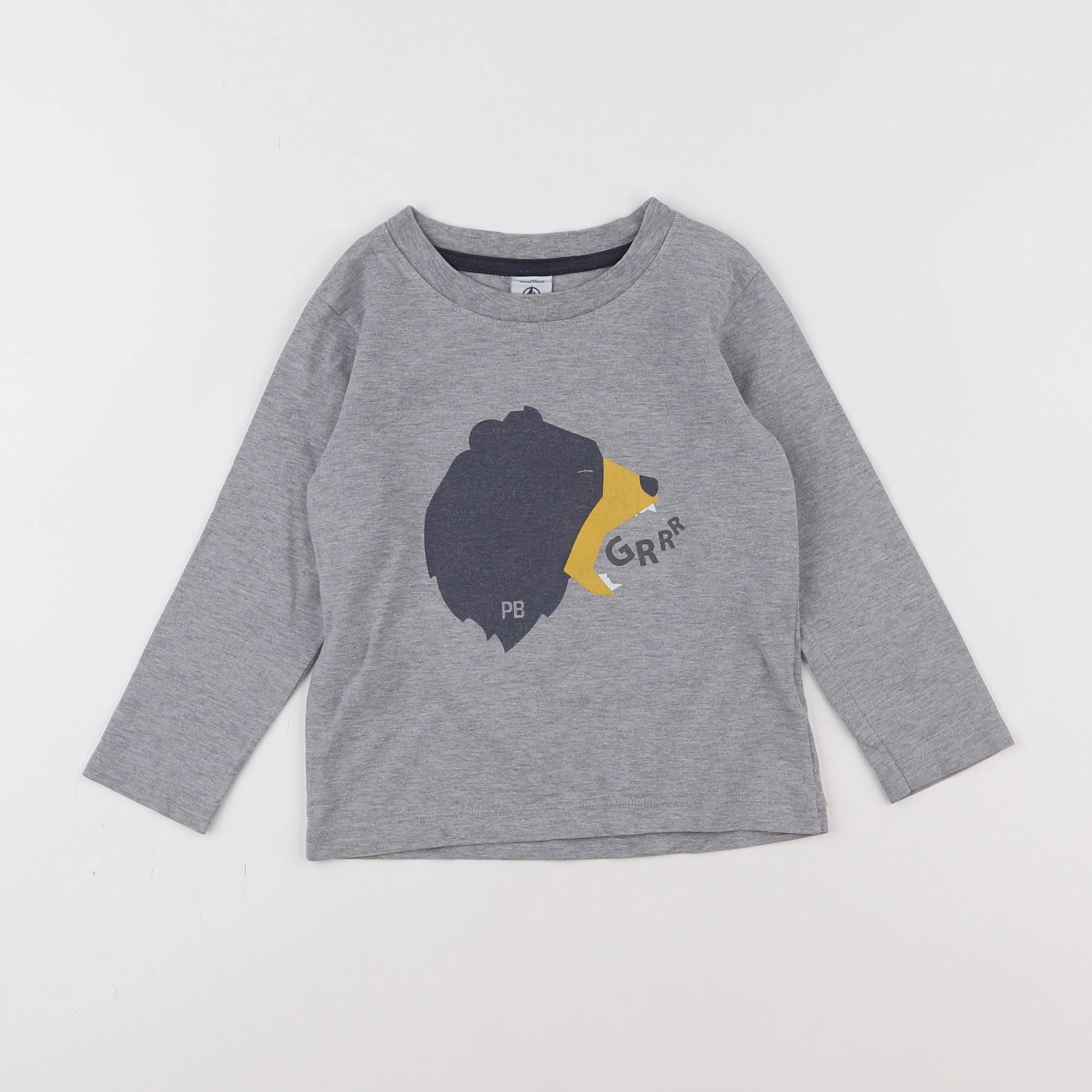 Petit Bateau - tee-shirt gris - 3 ans