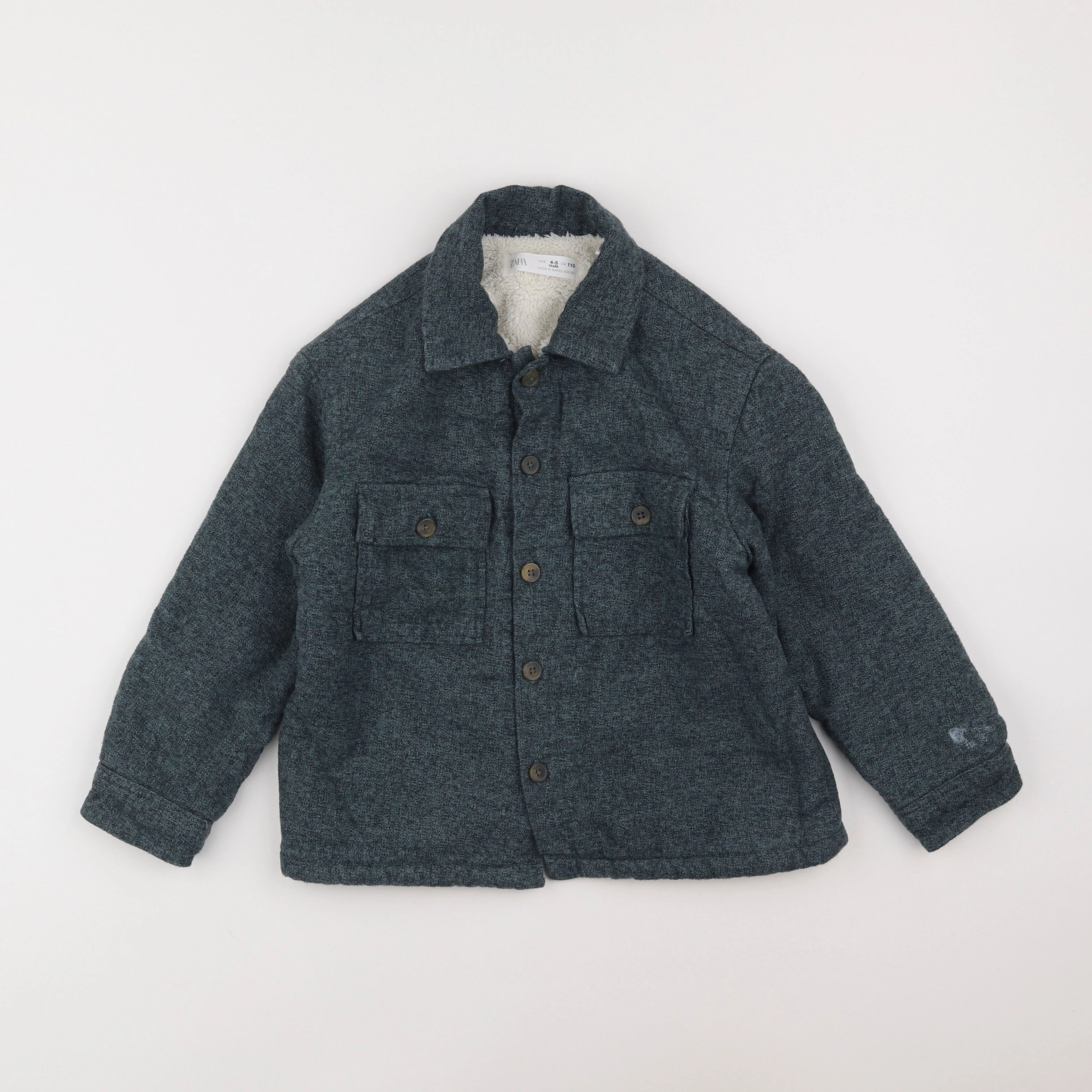 Zara - veste doublé gris - 4/5 ans