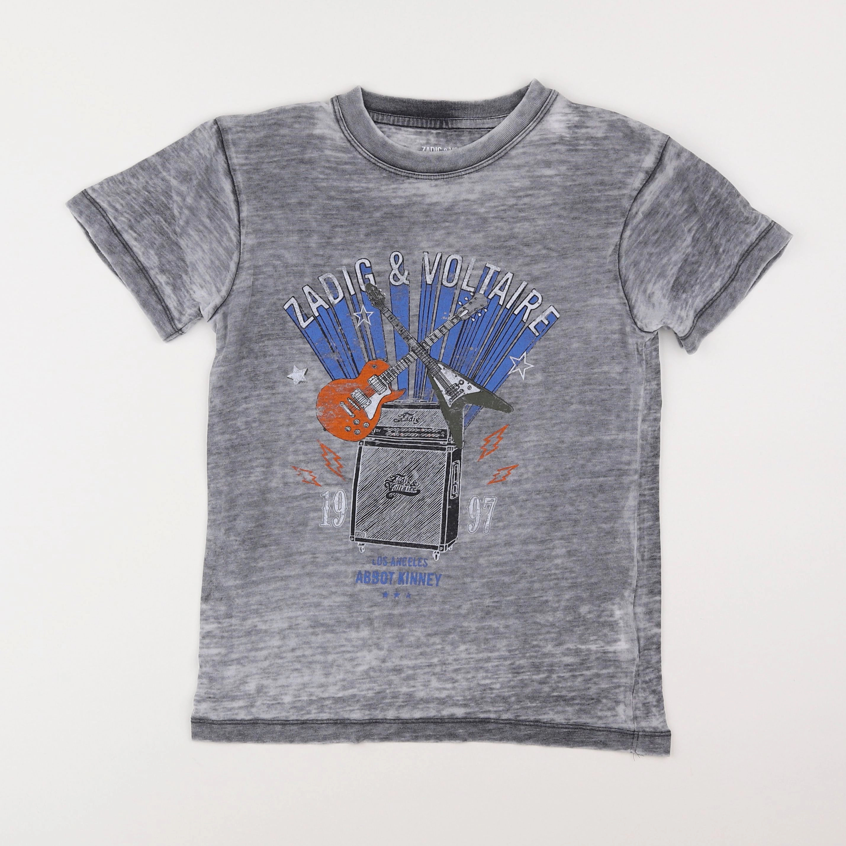 Zadig & Voltaire - tee-shirt gris - 8 ans