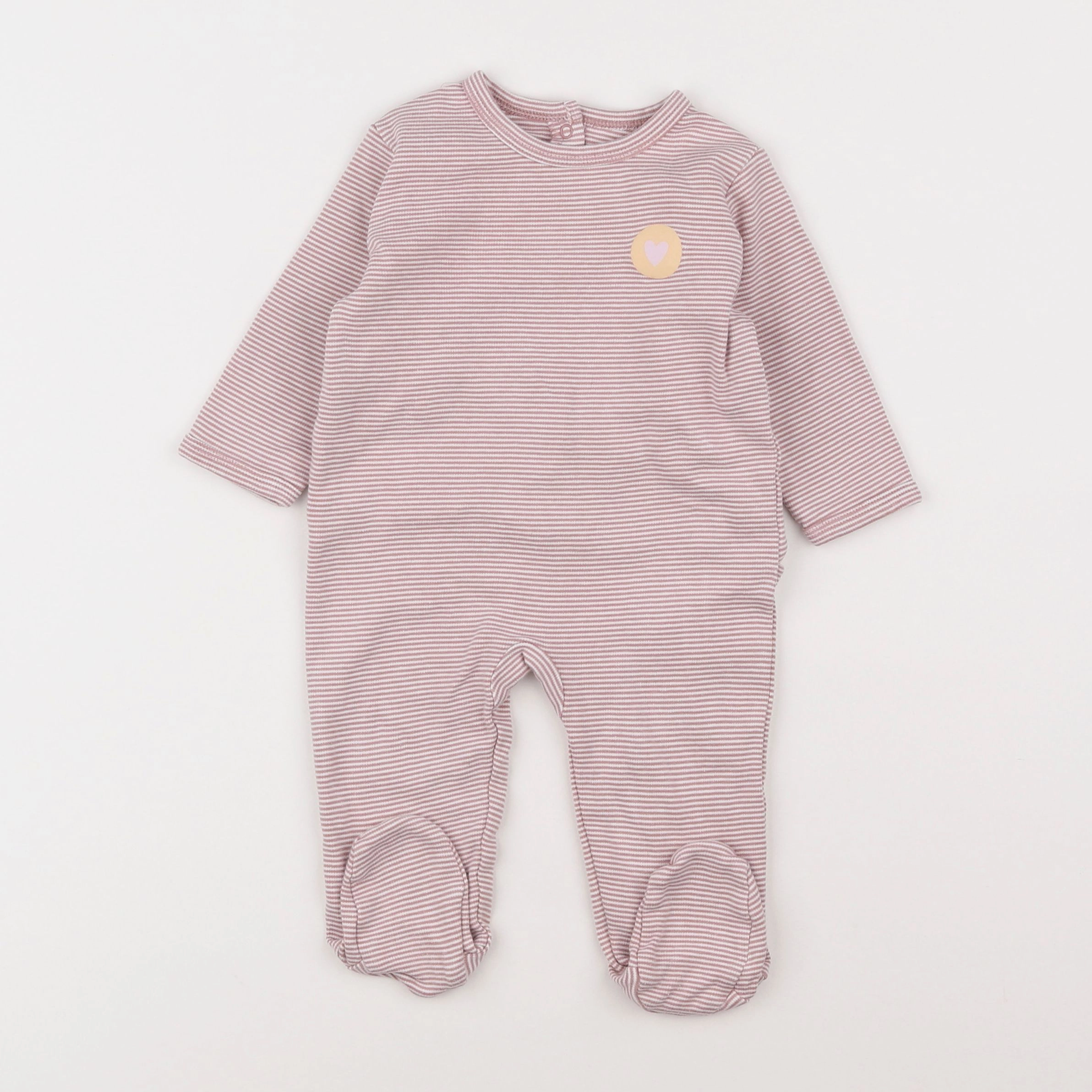 Vertbaudet - pyjama coton violet - 9 mois