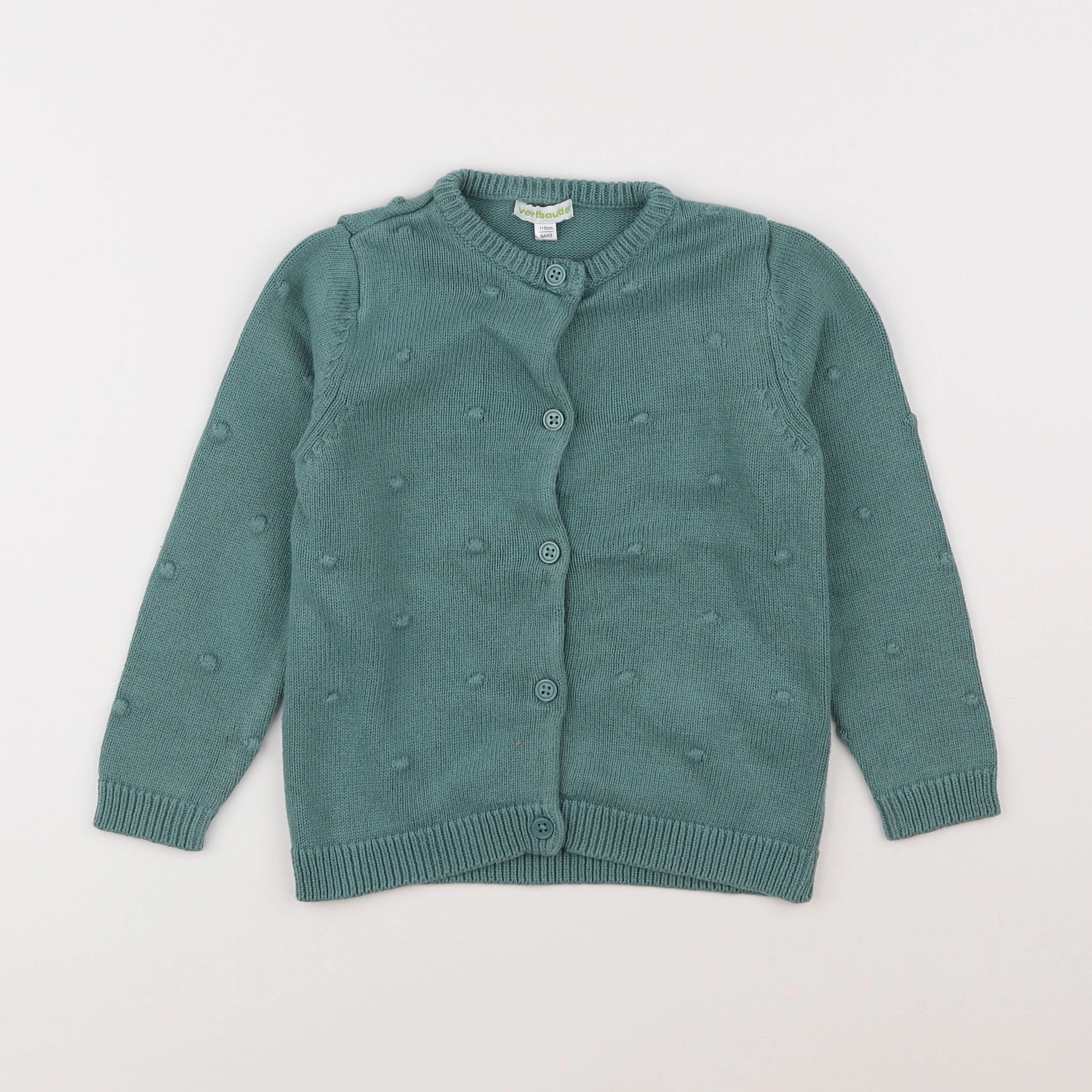 Vertbaudet - gilet vert - 6 ans