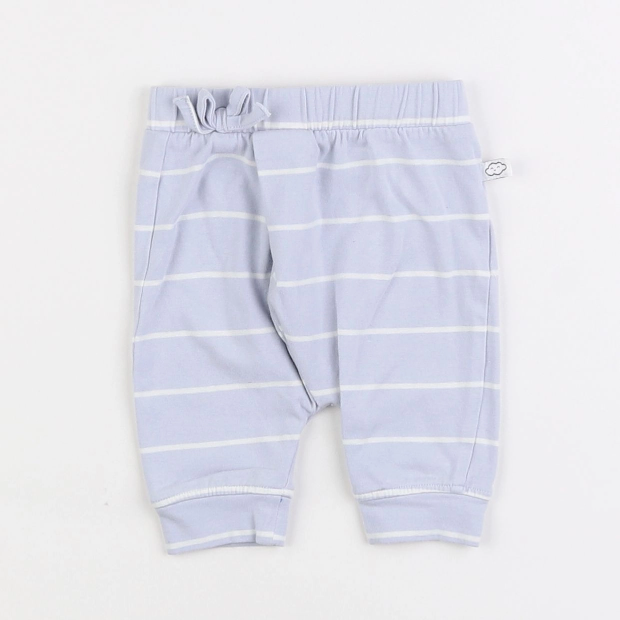 Vertbaudet - pantalon blanc, bleu - 1 mois
