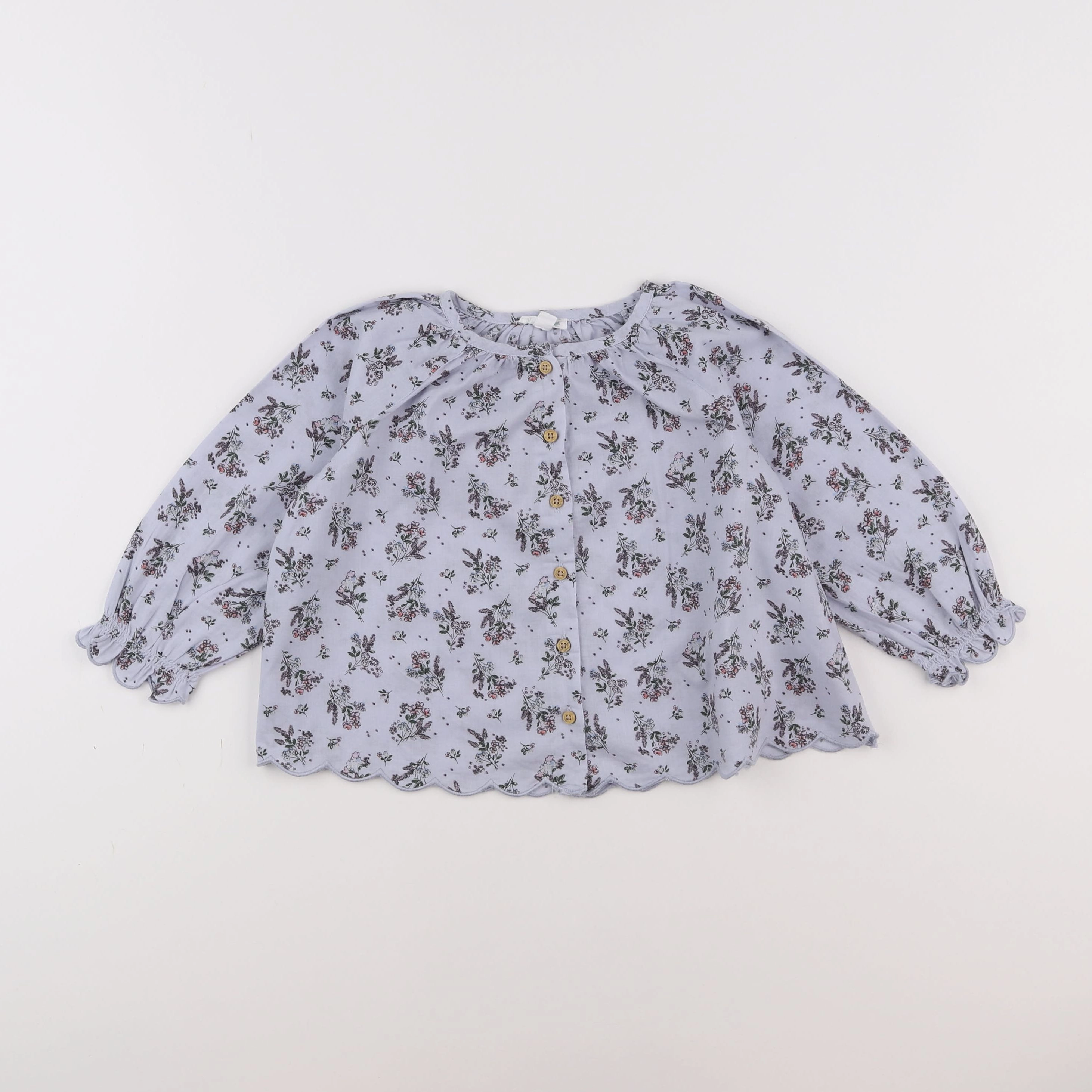 Vertbaudet - blouse bleu - 2 ans