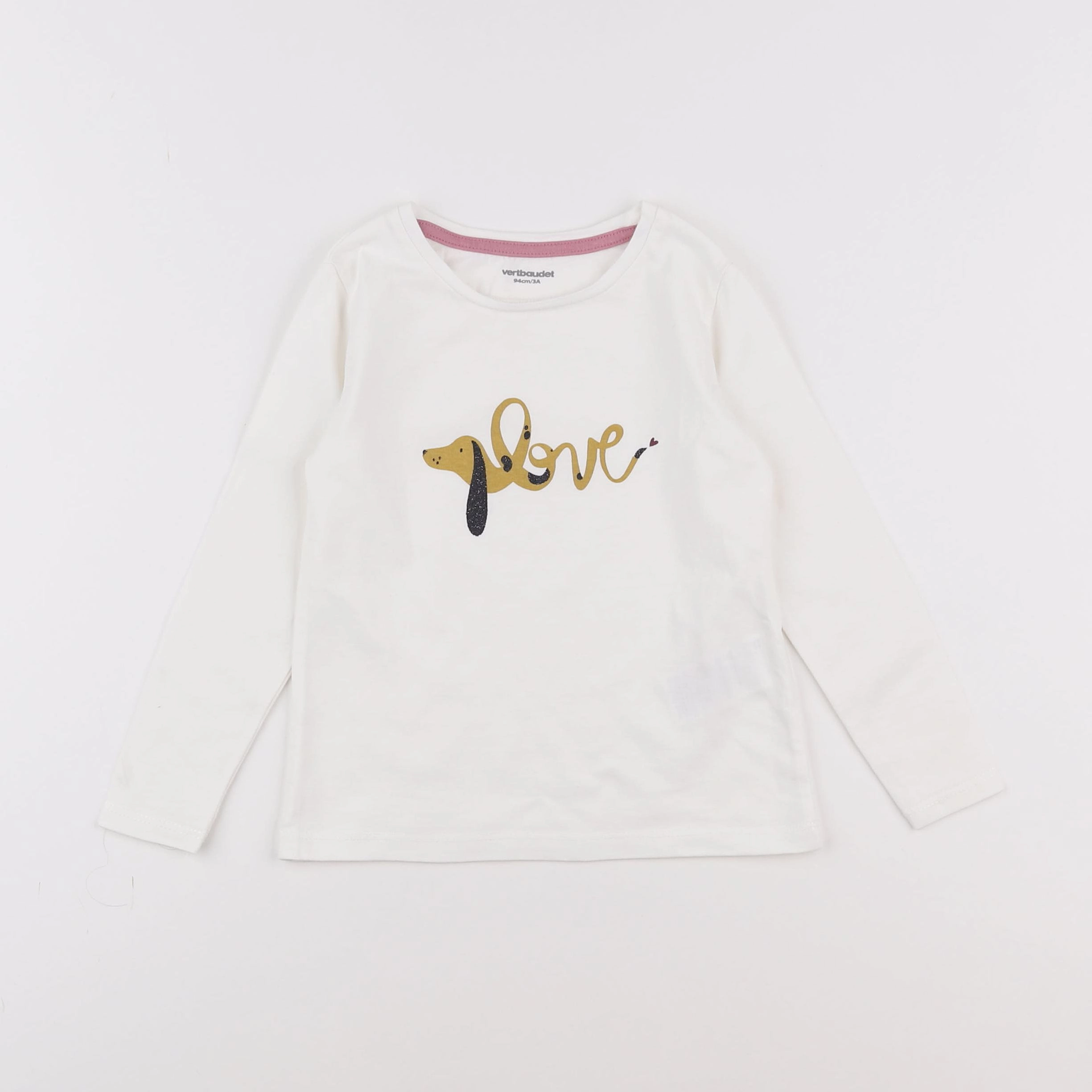 Vertbaudet - tee-shirt blanc - 3 ans