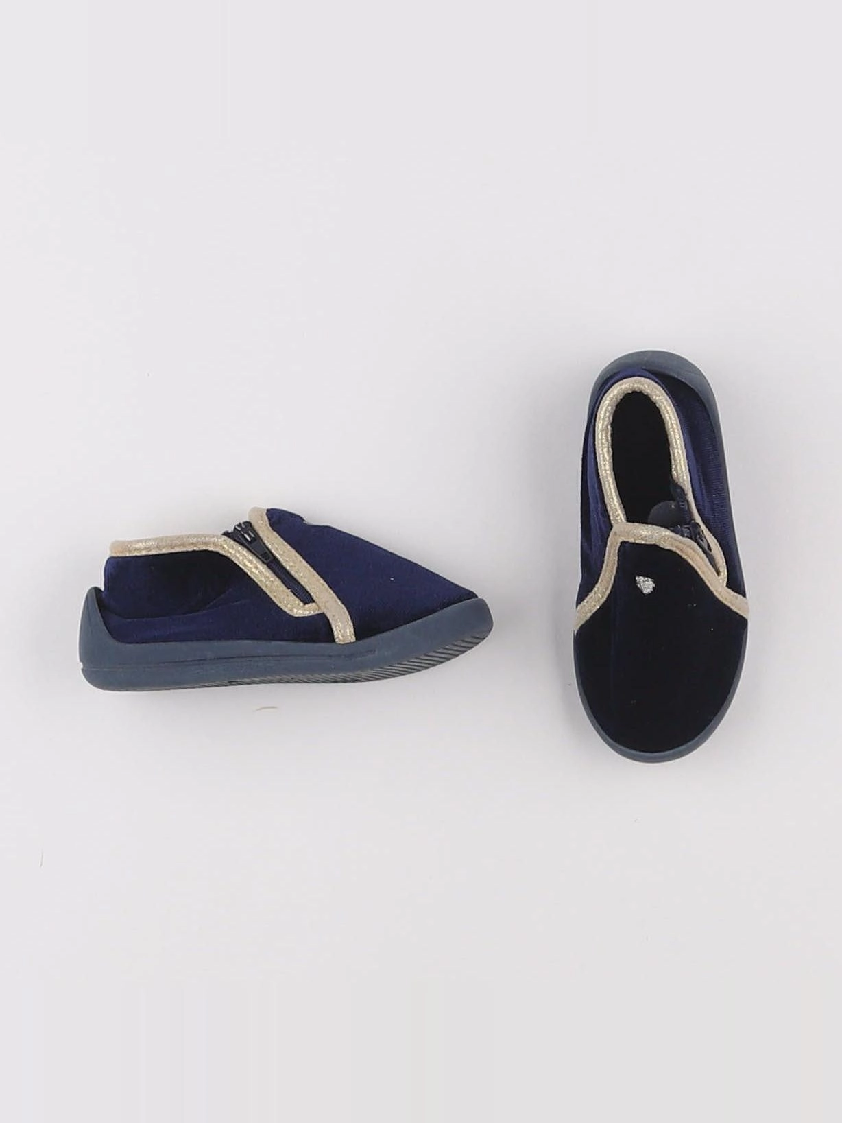 Vertbaudet - chaussons bleu - pointure 22