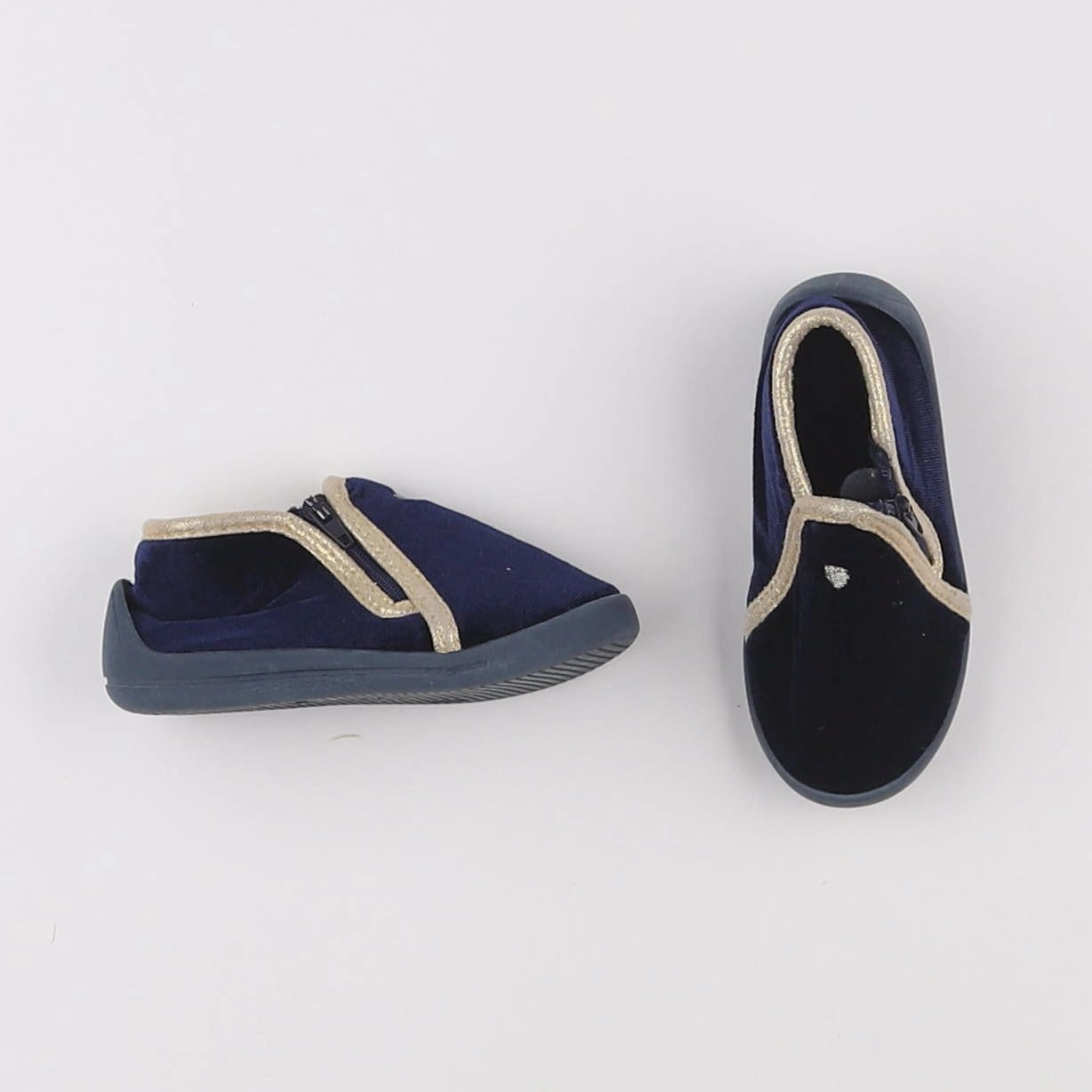 Vertbaudet - chaussons bleu - pointure 22
