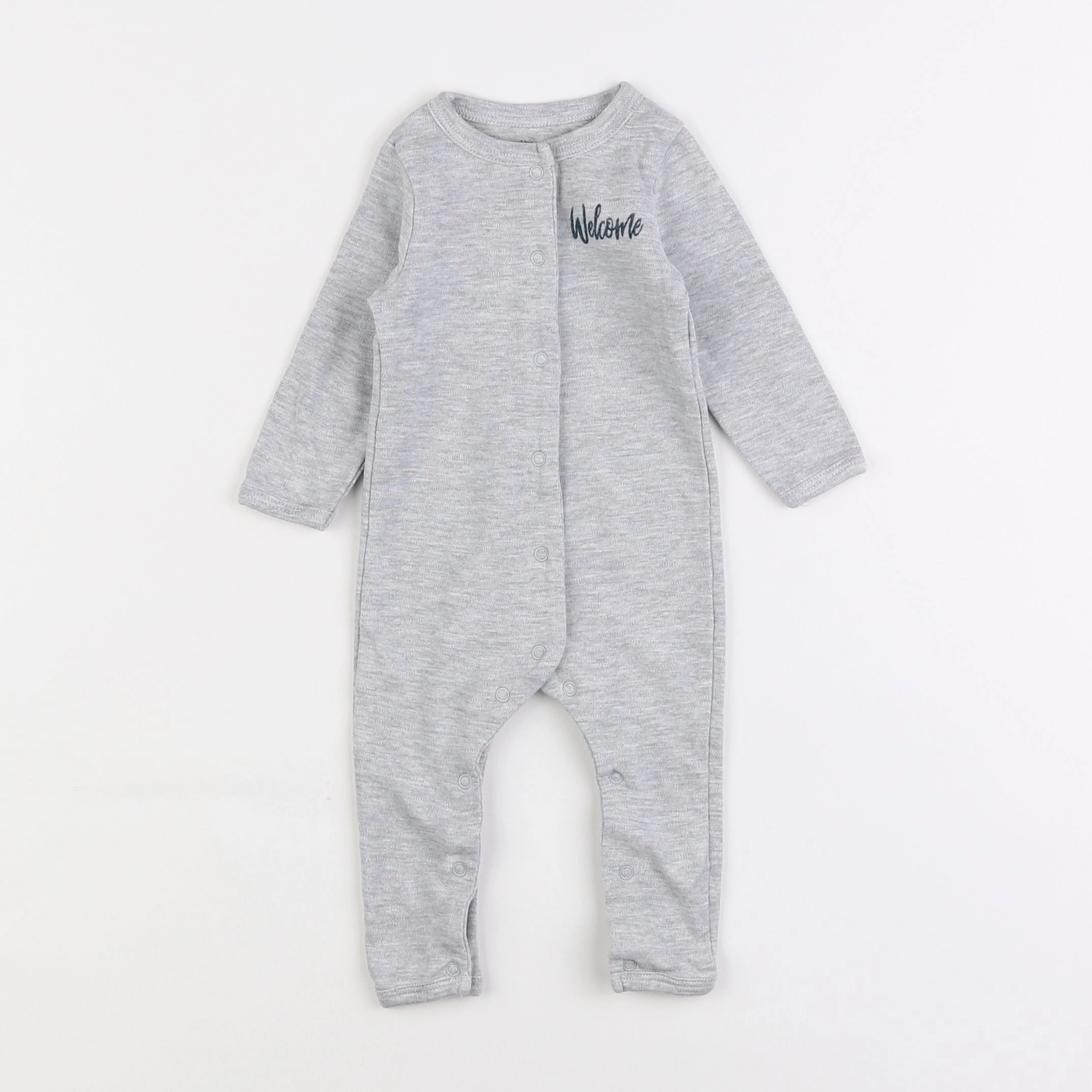 Vertbaudet - pyjama coton gris - 6 mois