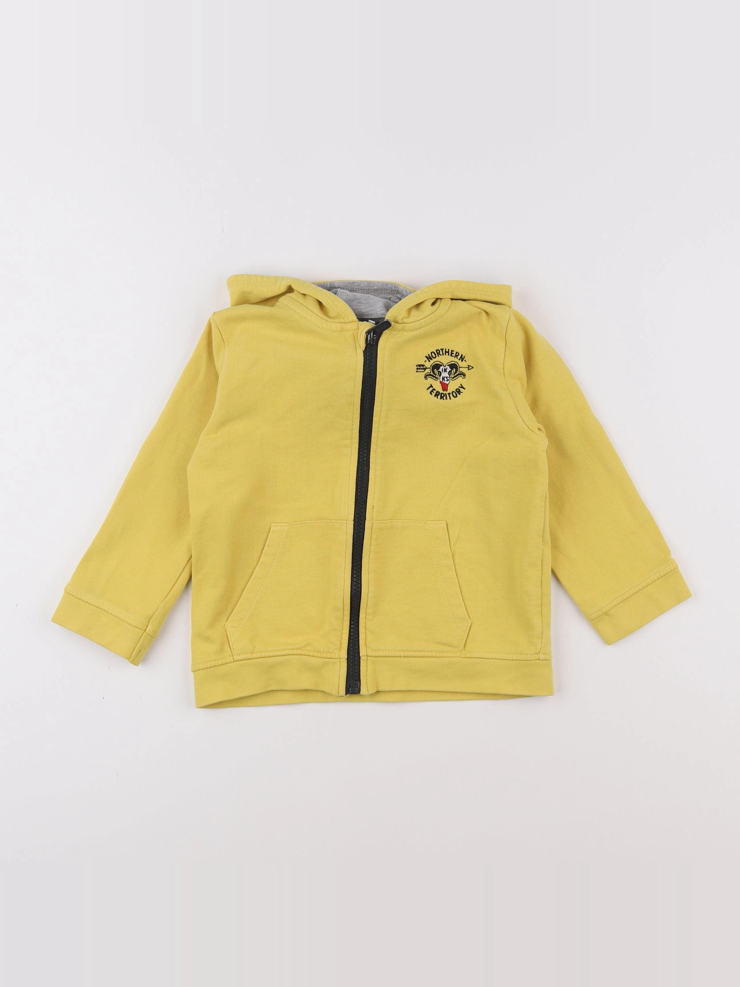 IKKS - sweat imprimé au dos jaune - 2 ans