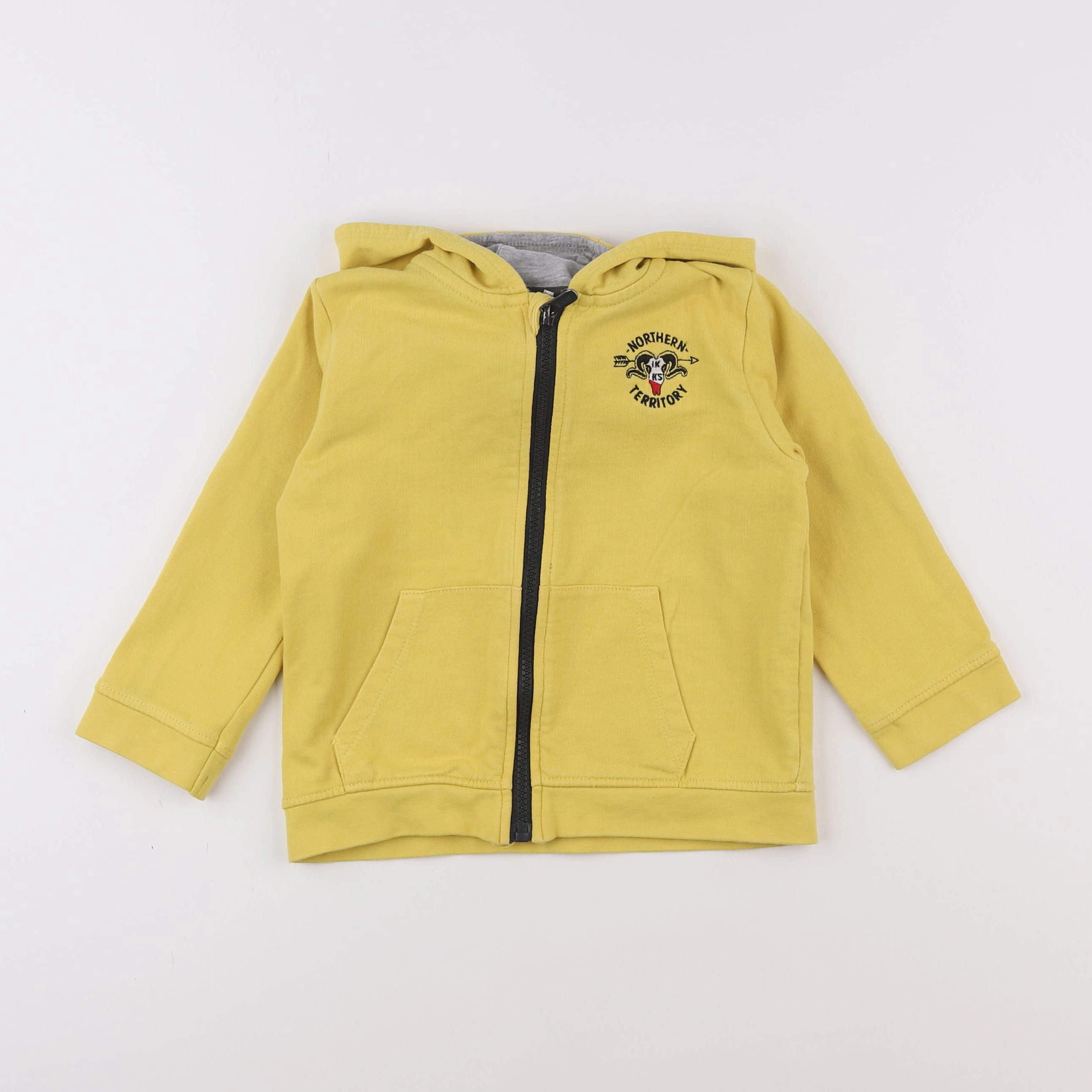 IKKS - sweat imprimé au dos jaune - 2 ans