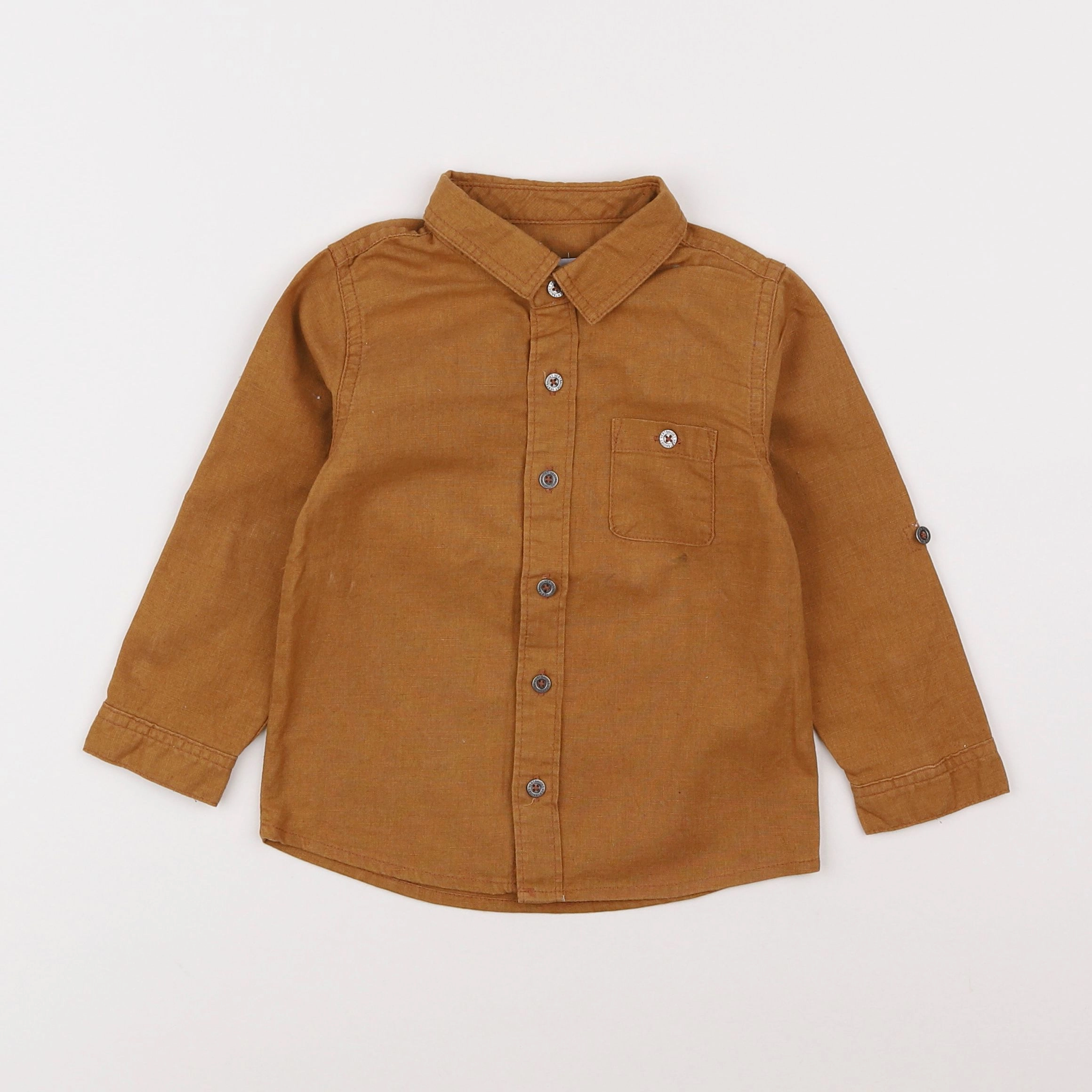 Vertbaudet - chemise marron - 2 ans