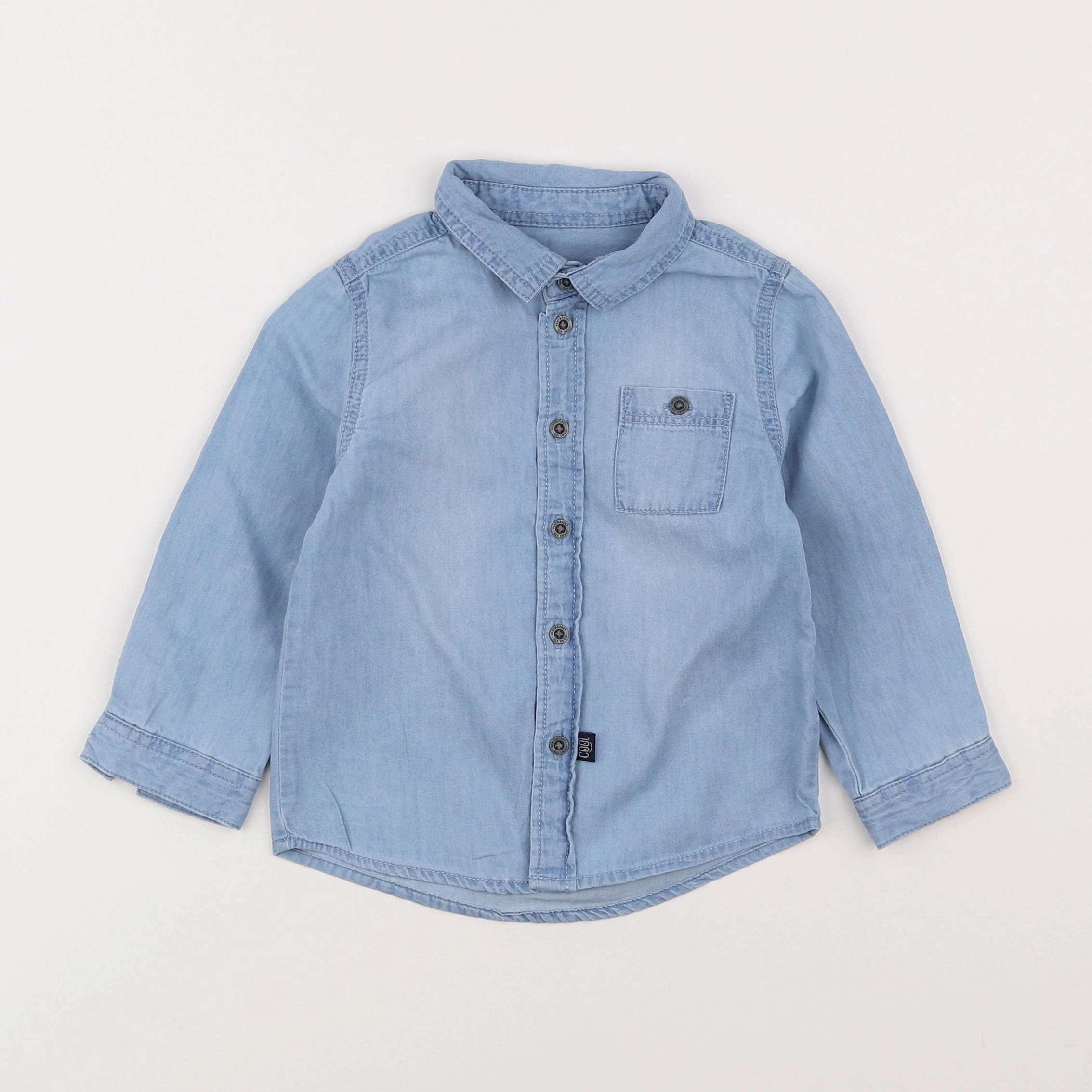 Vertbaudet - chemise bleu - 2 ans