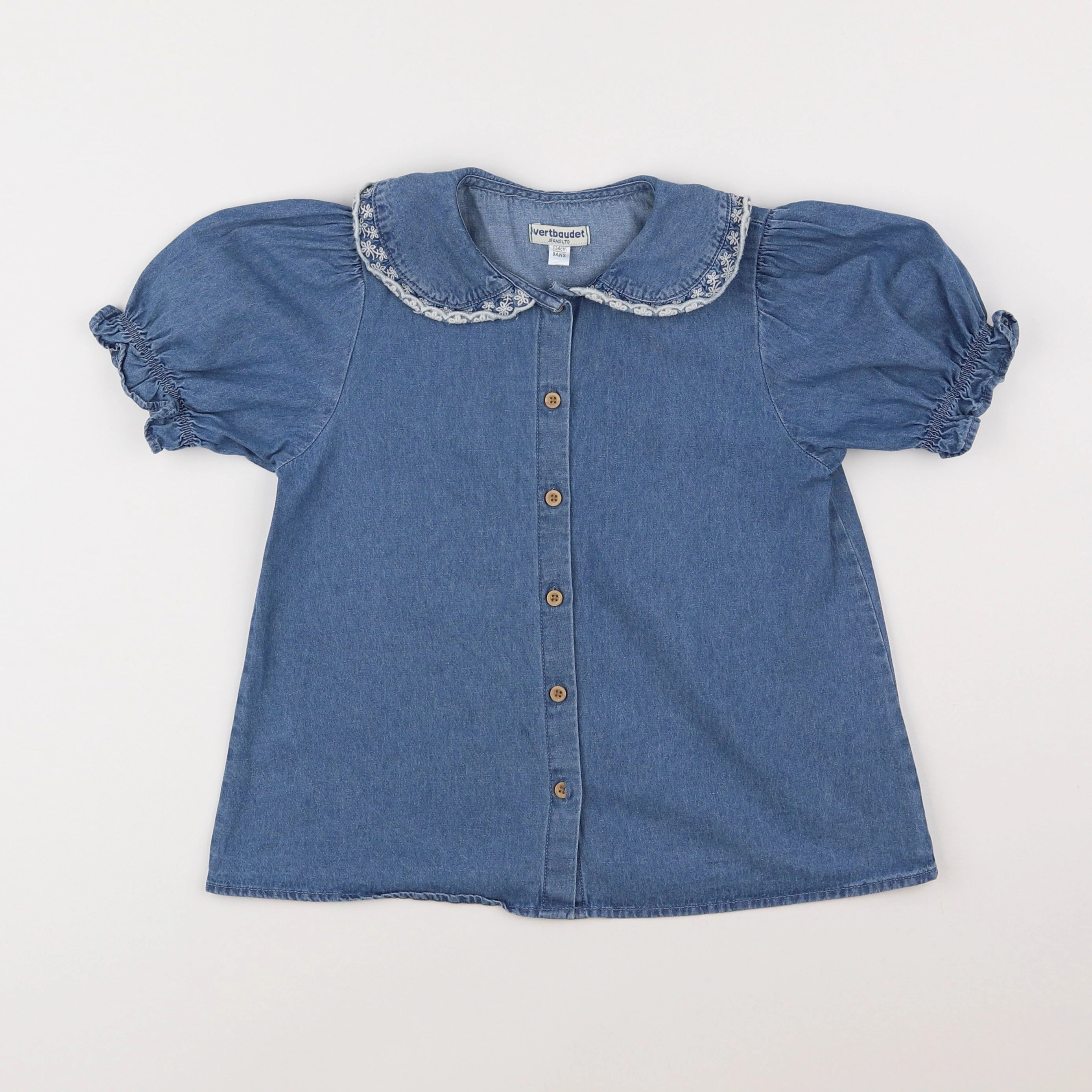 Vertbaudet - blouse bleu - 9 ans