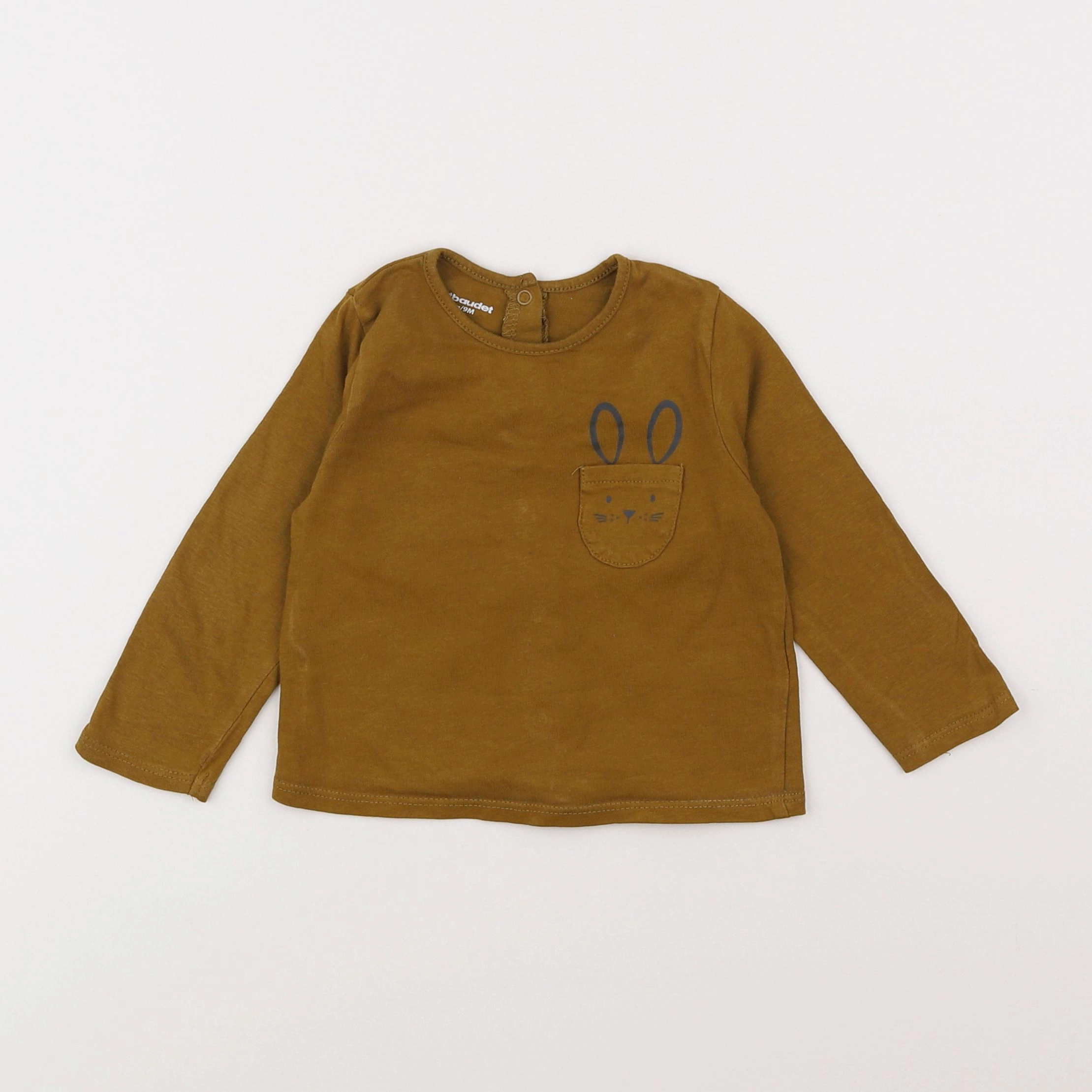 Vertbaudet - tee-shirt marron - 9 mois