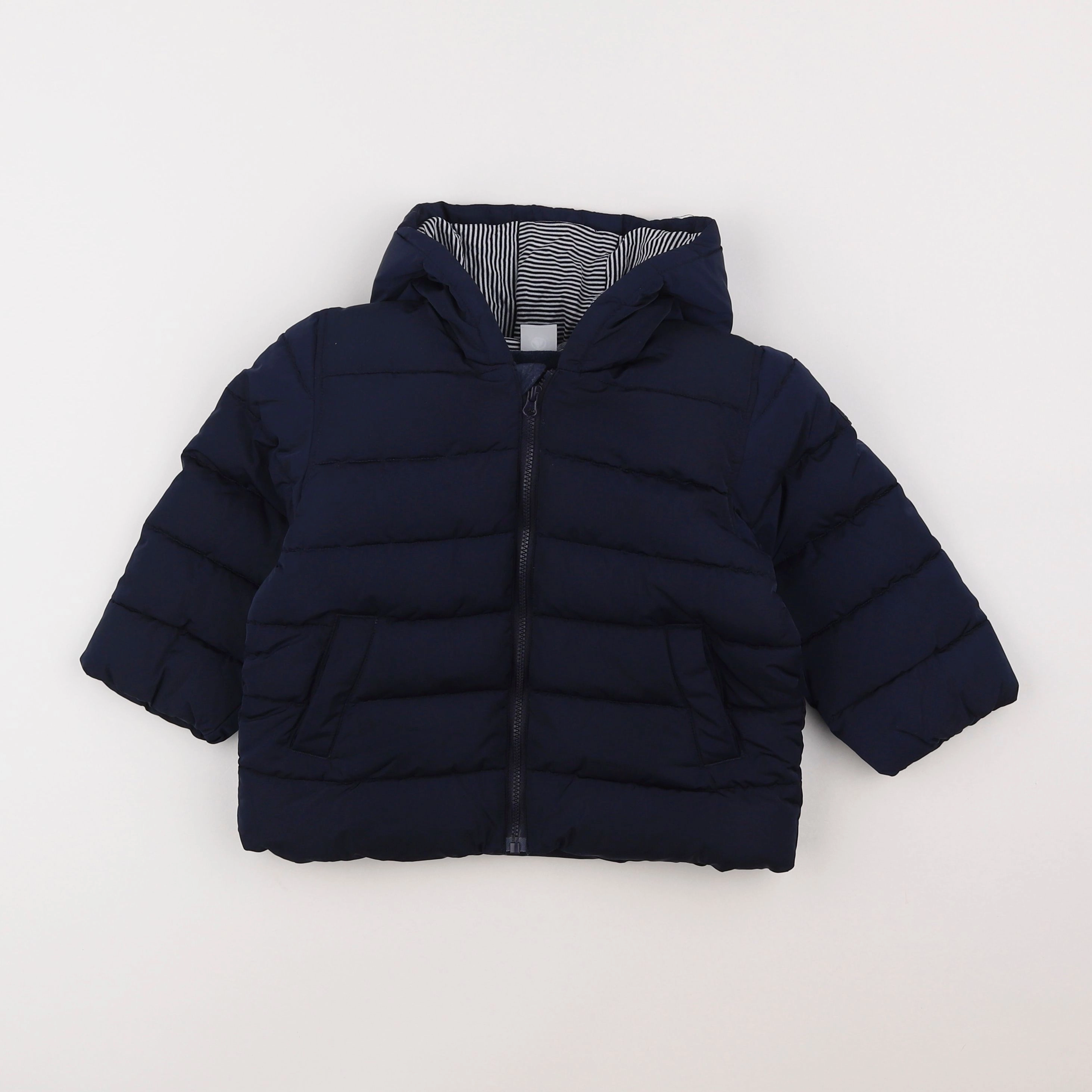 Petit Bateau - doudoune bleu - 2 ans