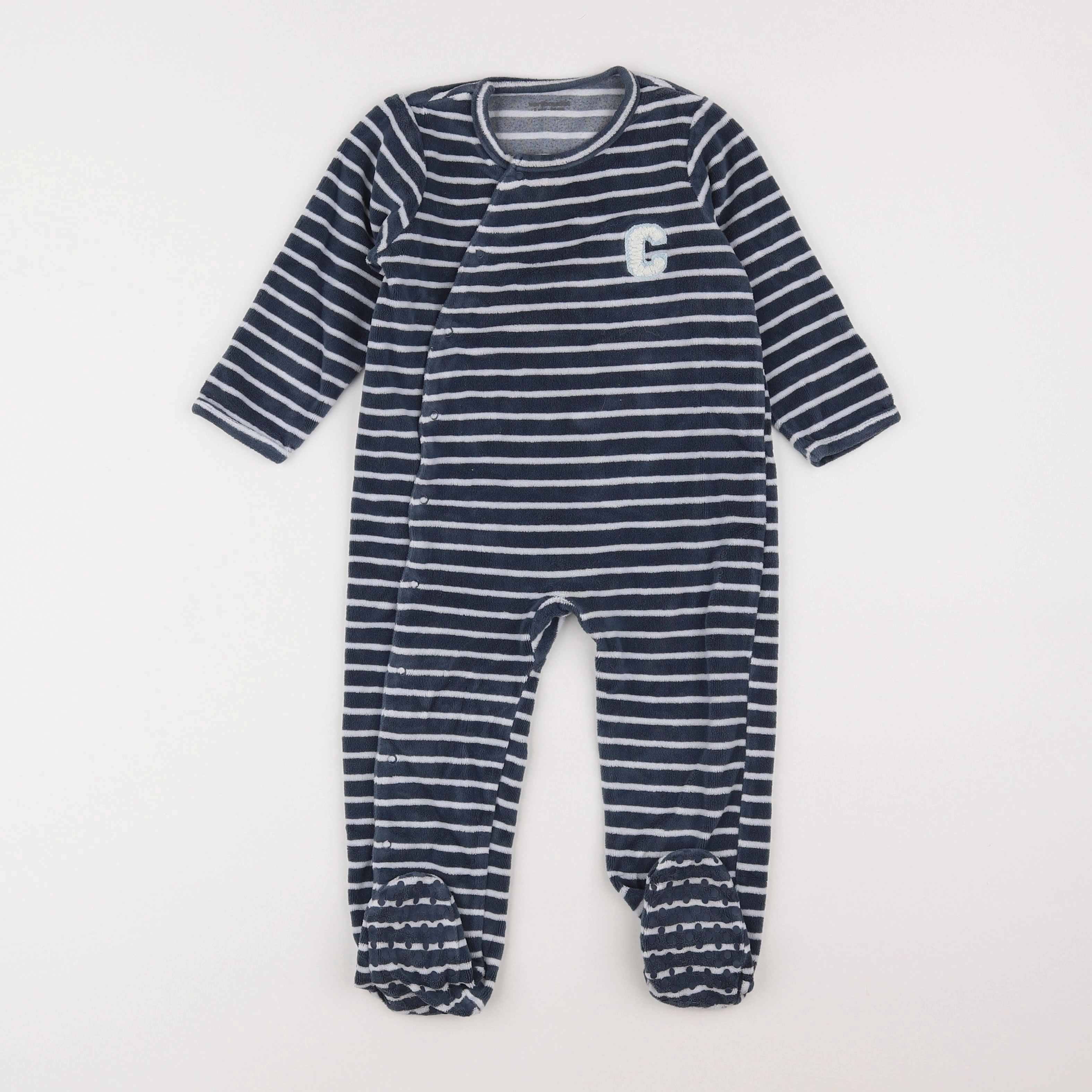 Vertbaudet - pyjama velours bleu - 3 ans