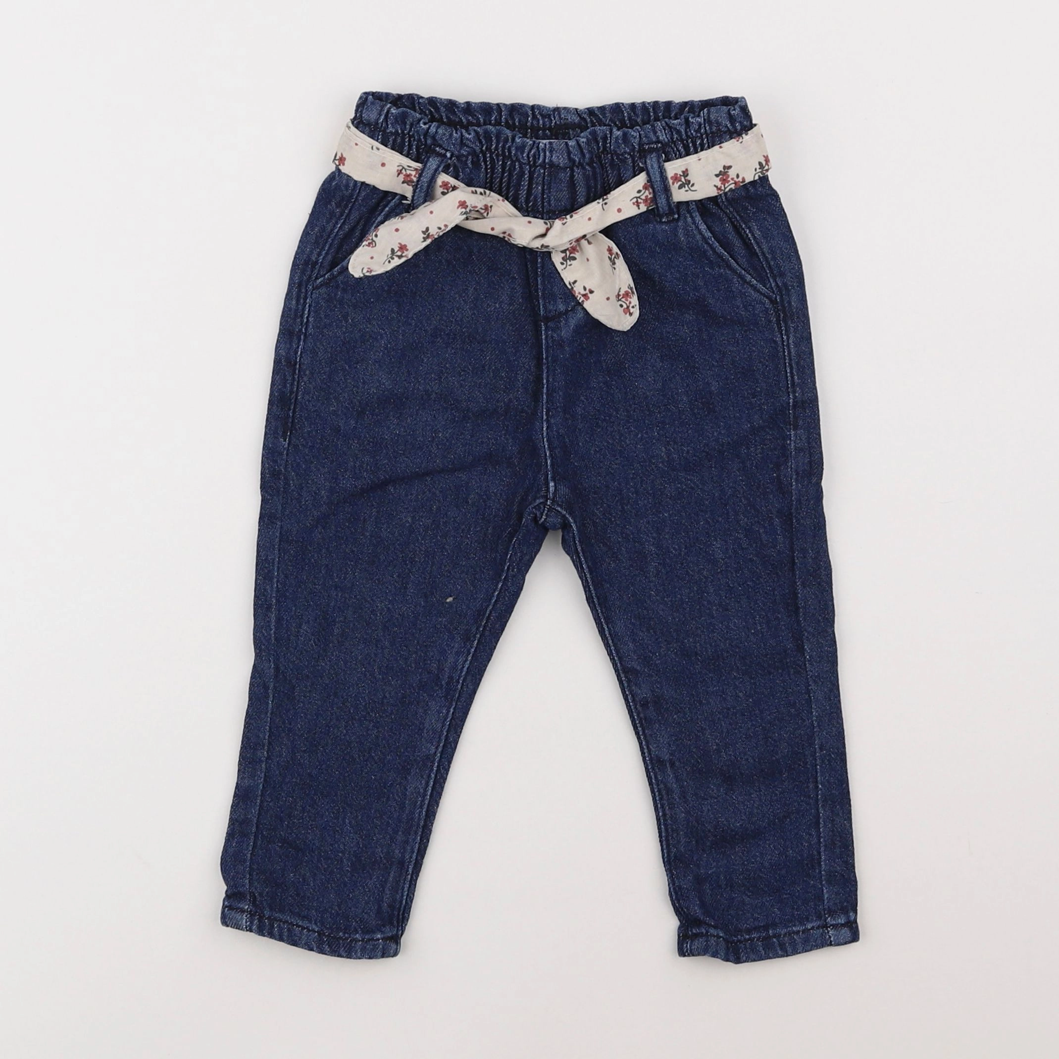 Vertbaudet - jegging bleu - 12 mois