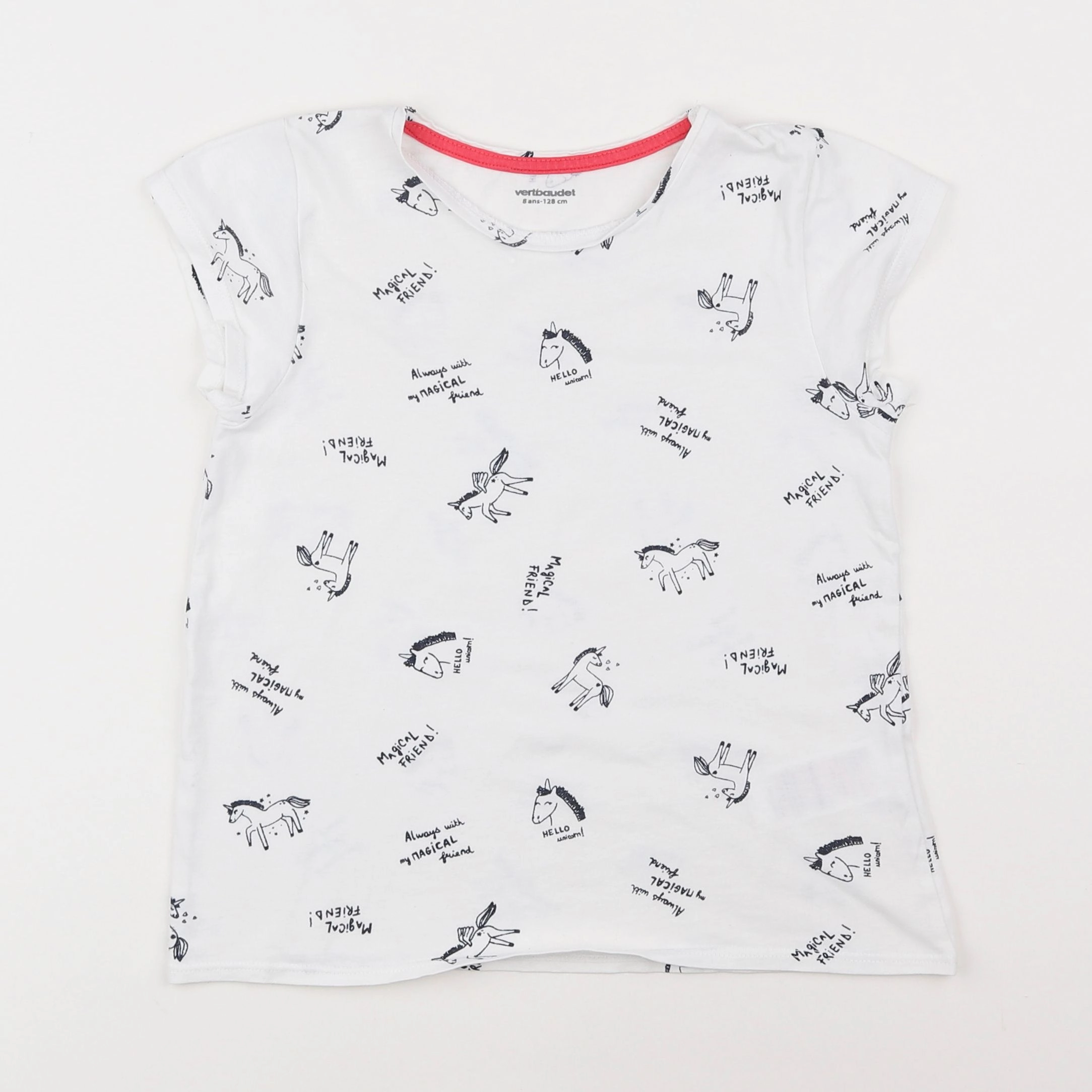 Vertbaudet - tee-shirt multicolore - 8 ans