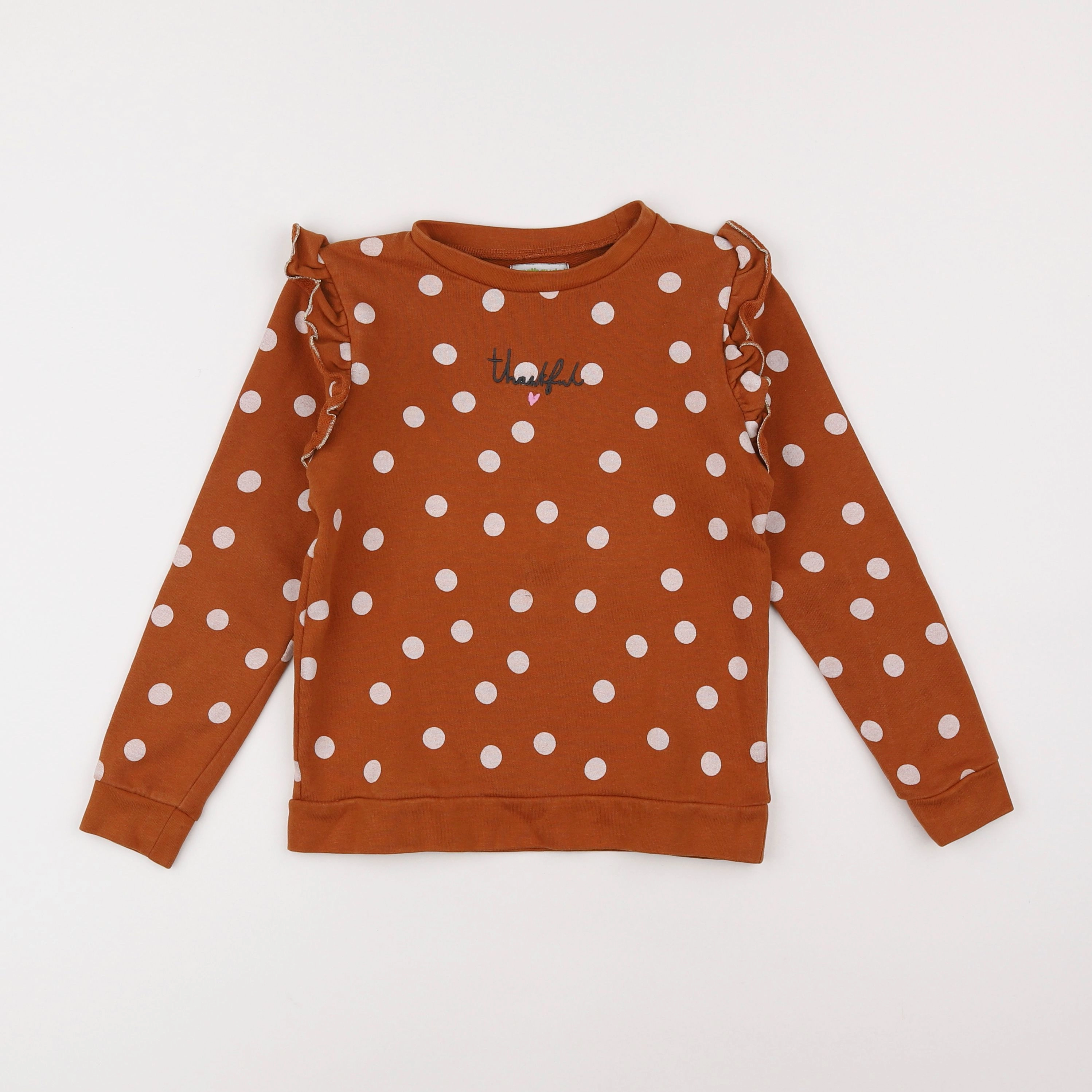 Vertbaudet - sweat marron - 8 ans