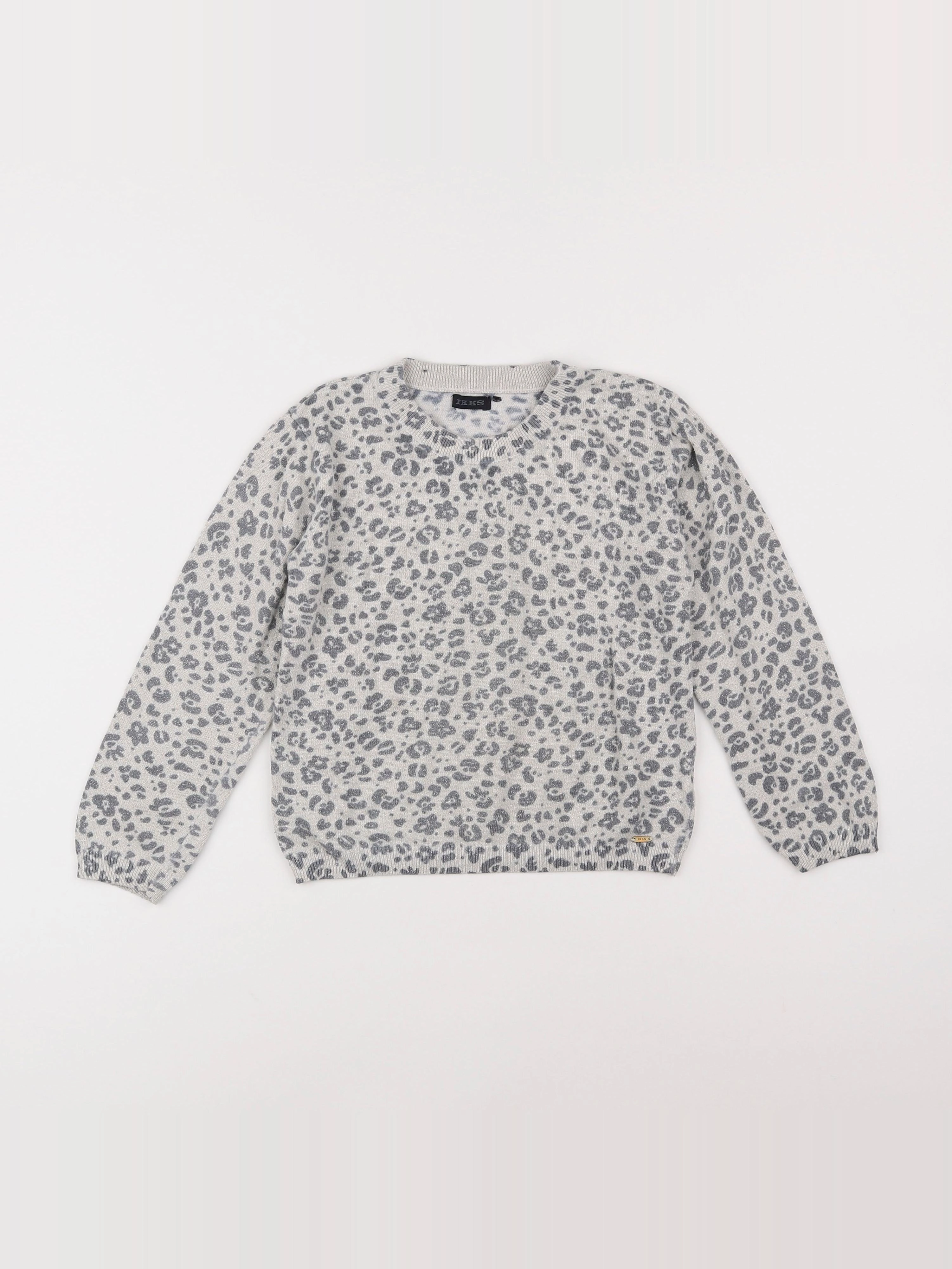 IKKS - pull gris - 8 ans