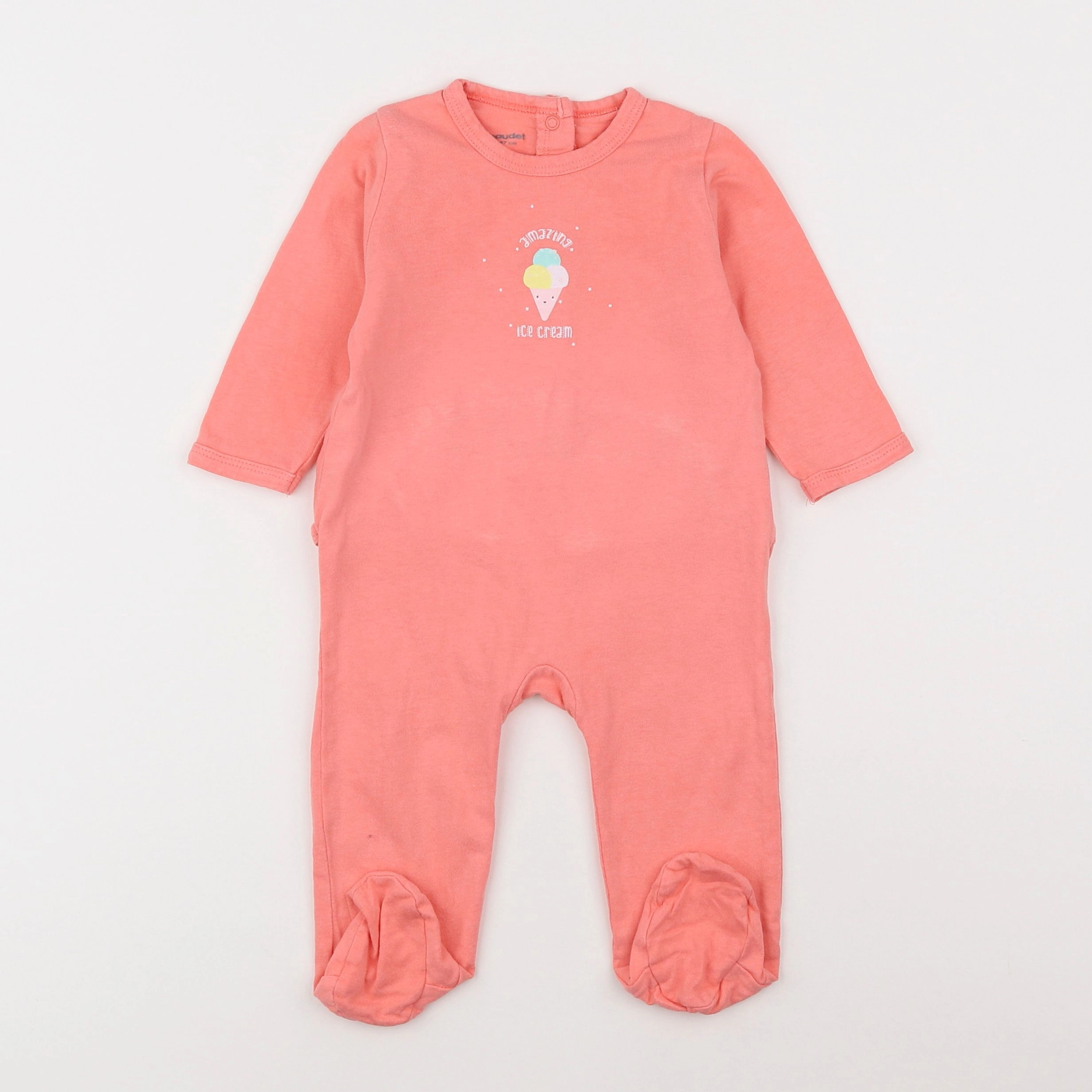 Vertbaudet - pyjama coton rose - 6 mois