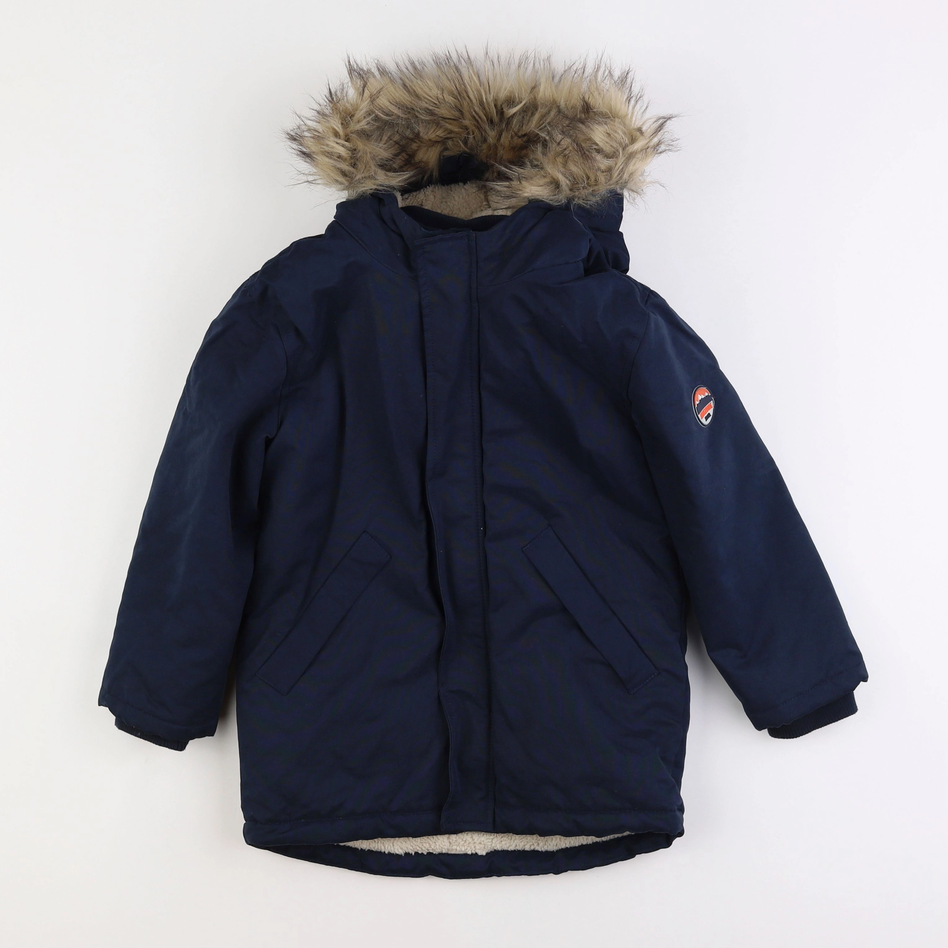 Vertbaudet - parka bleu - 7 ans