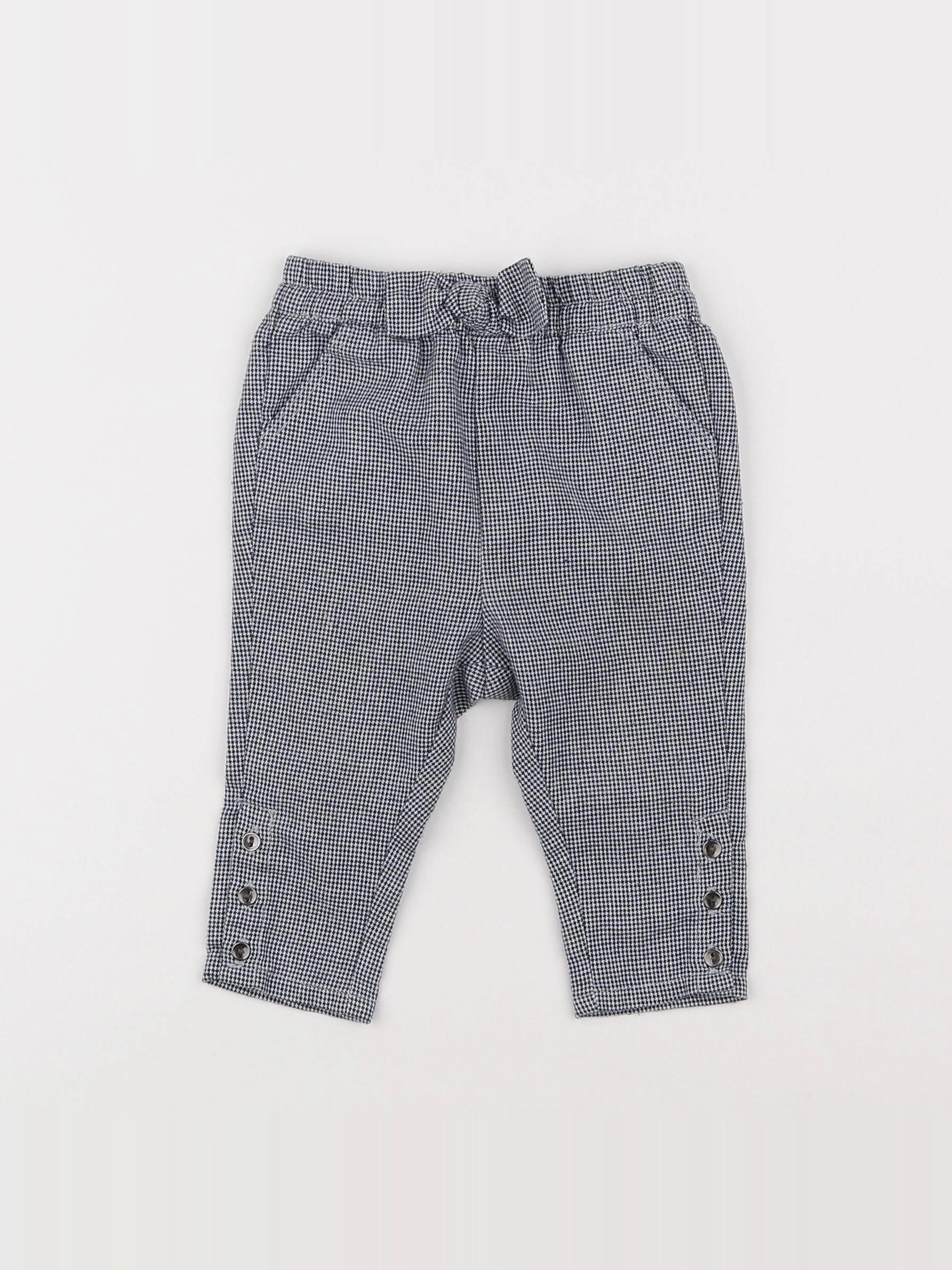 Vertbaudet - pantalon bleu - 9 mois